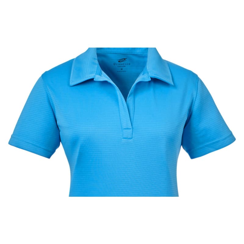 UltraClub Ladies' Cool & Dry Jacquard Stripe Polo 7