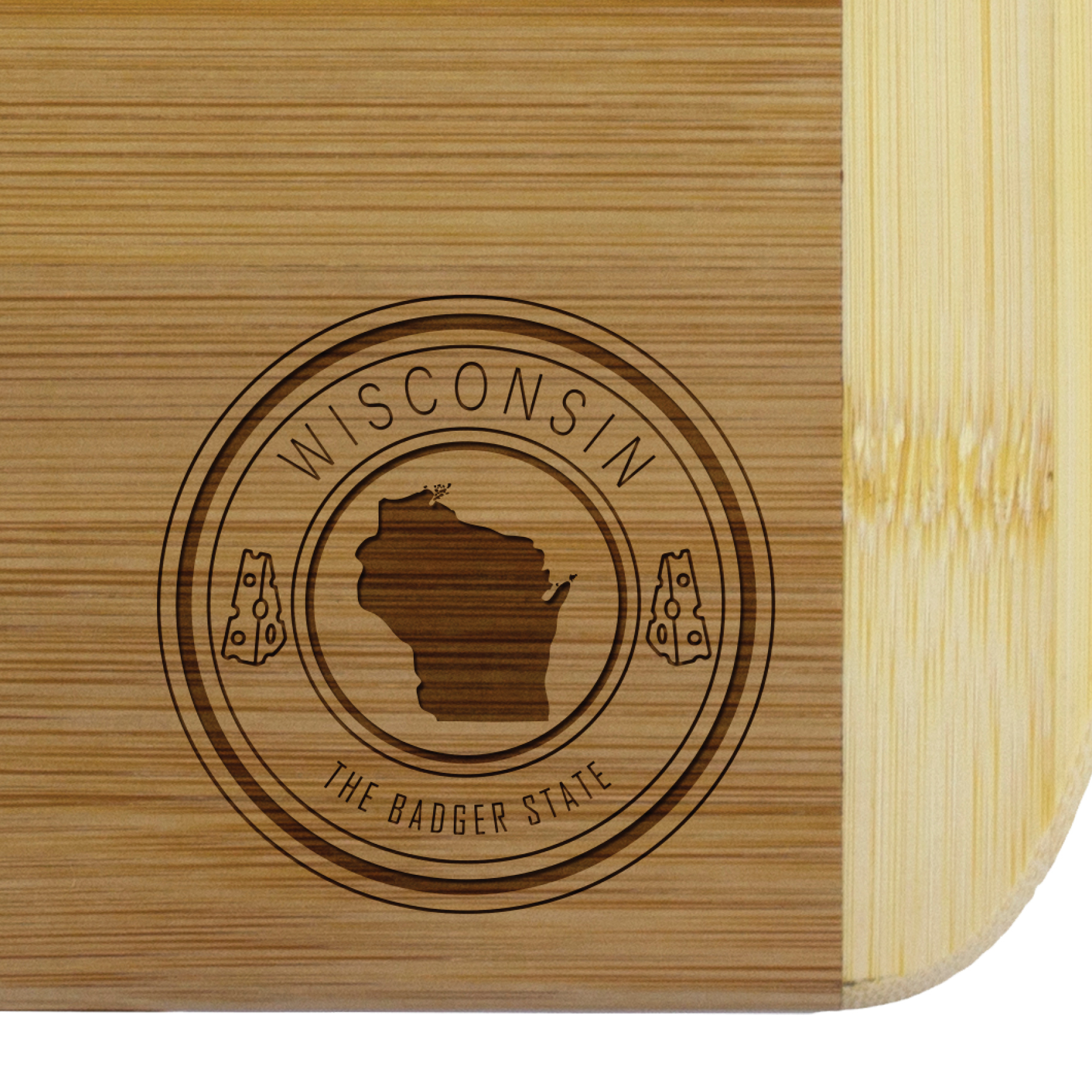 Wisconsin State Stamp 2-Tone 11" Cutting Board 2