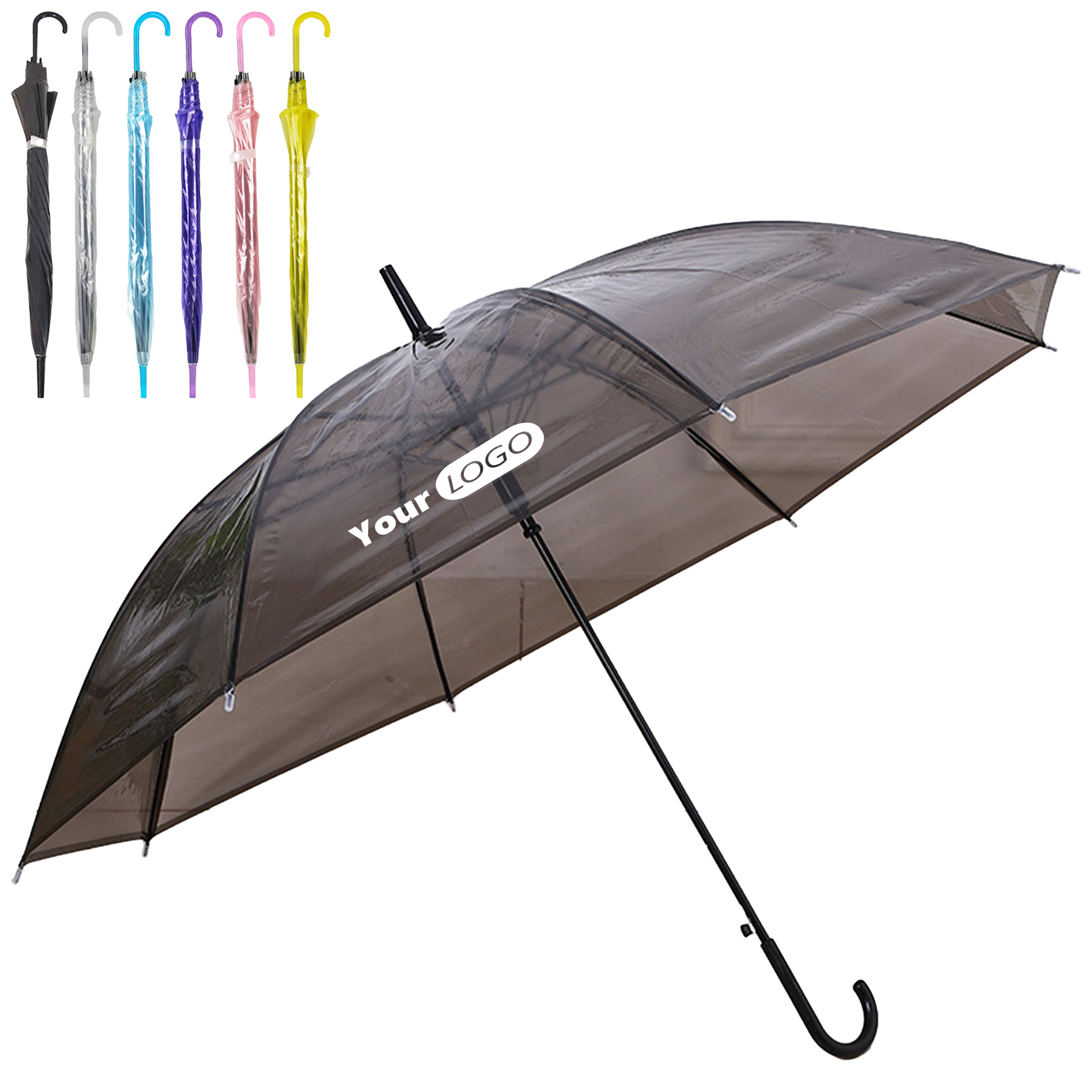 Pvc Creative Transparent Colored Umbrella 2