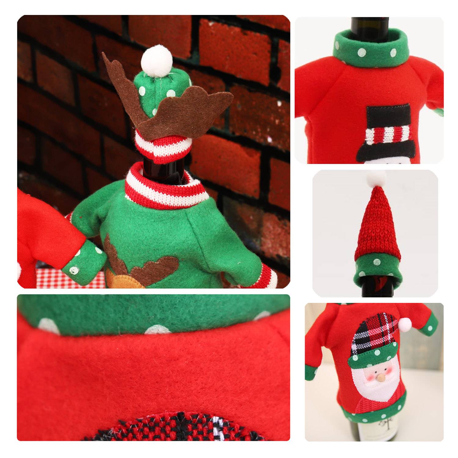Christmas Cartoon Wine Bottle Cover 7