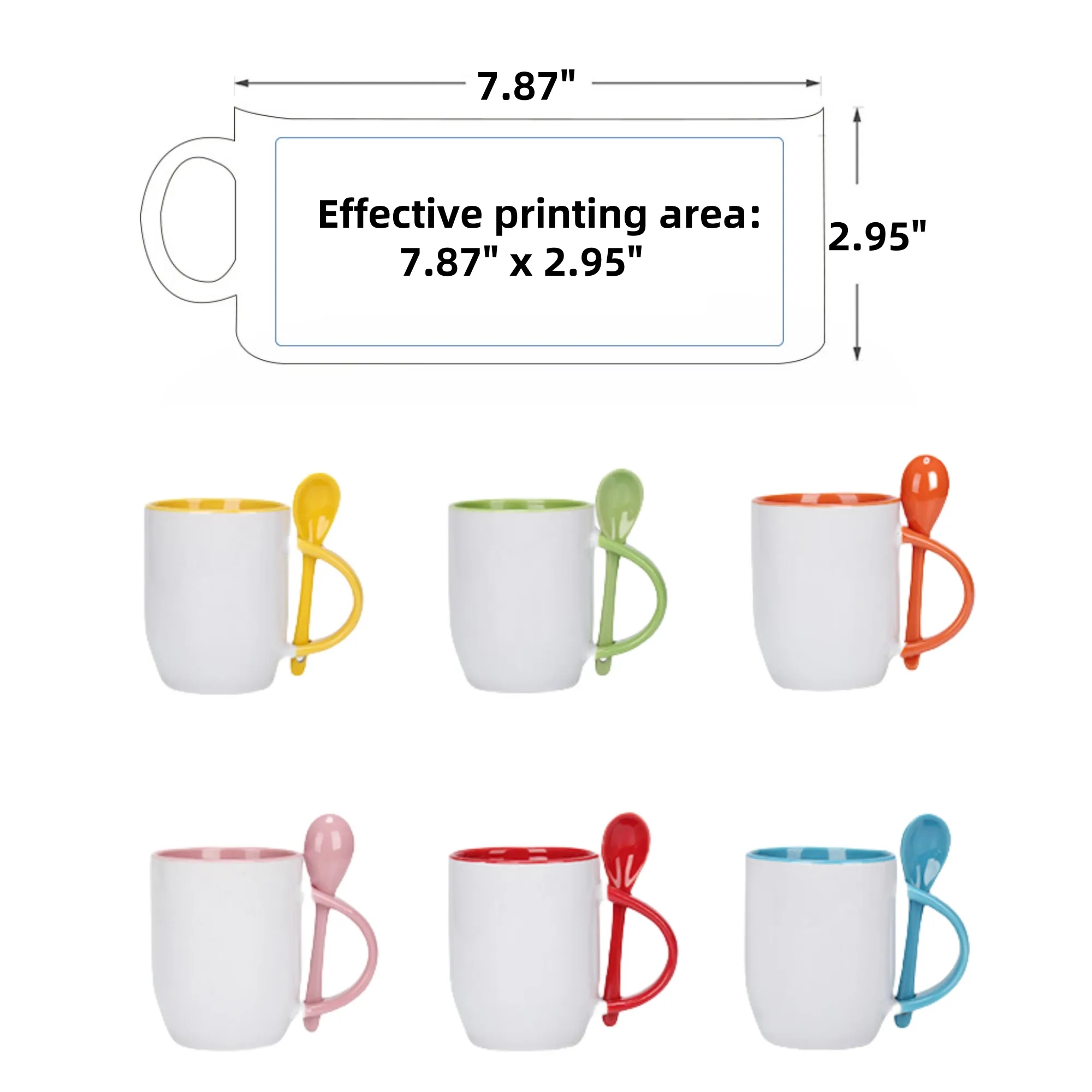 Heat-Transfer Coated Mug with Spoon 3