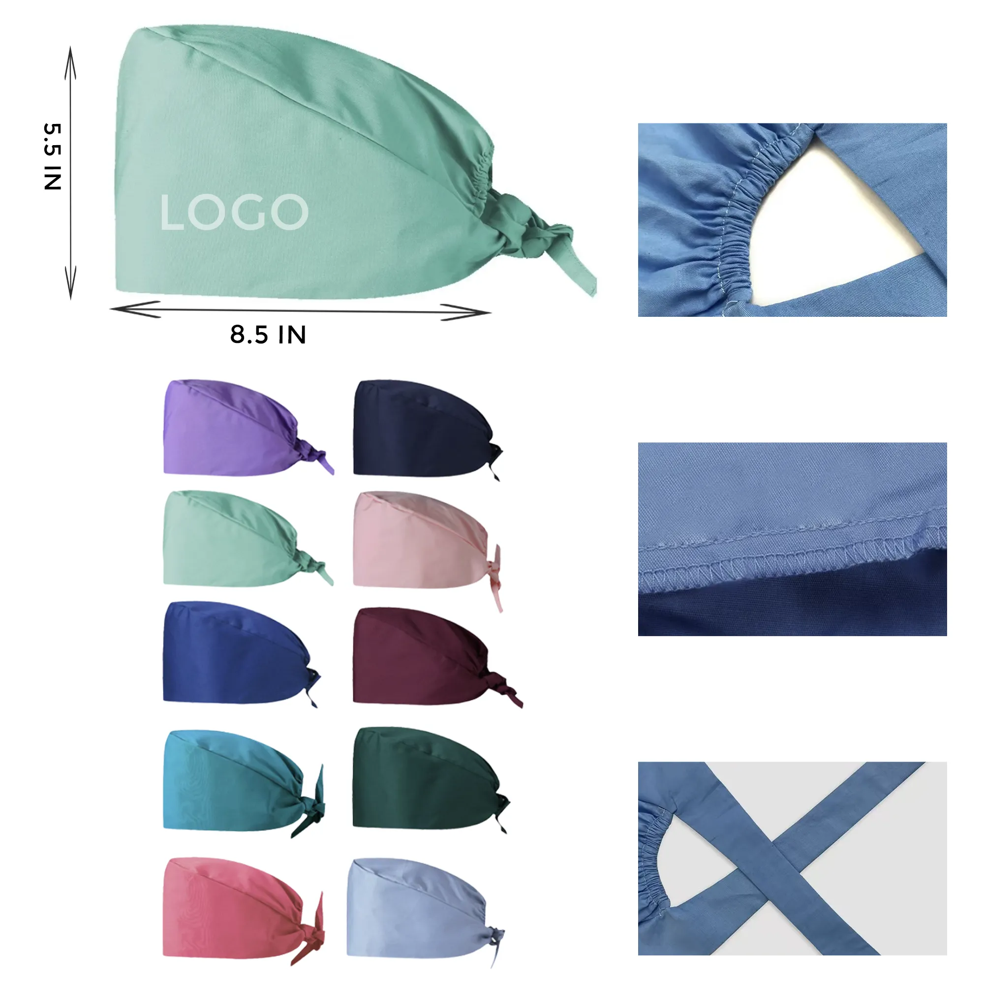 MOQ 10 PCS Pure Cotton Nurse Cap 1