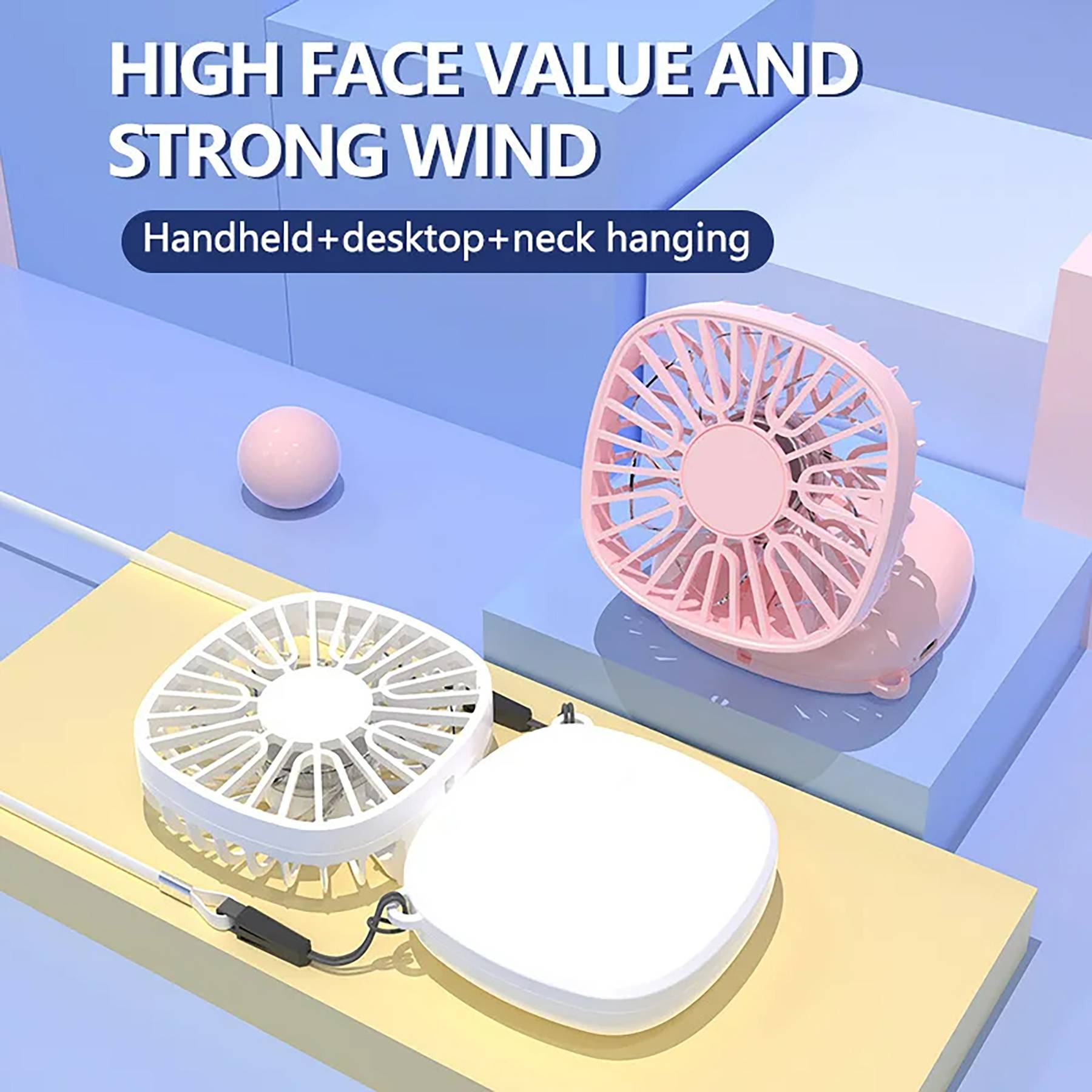 Rechargeable Handheld Mini Fan 5