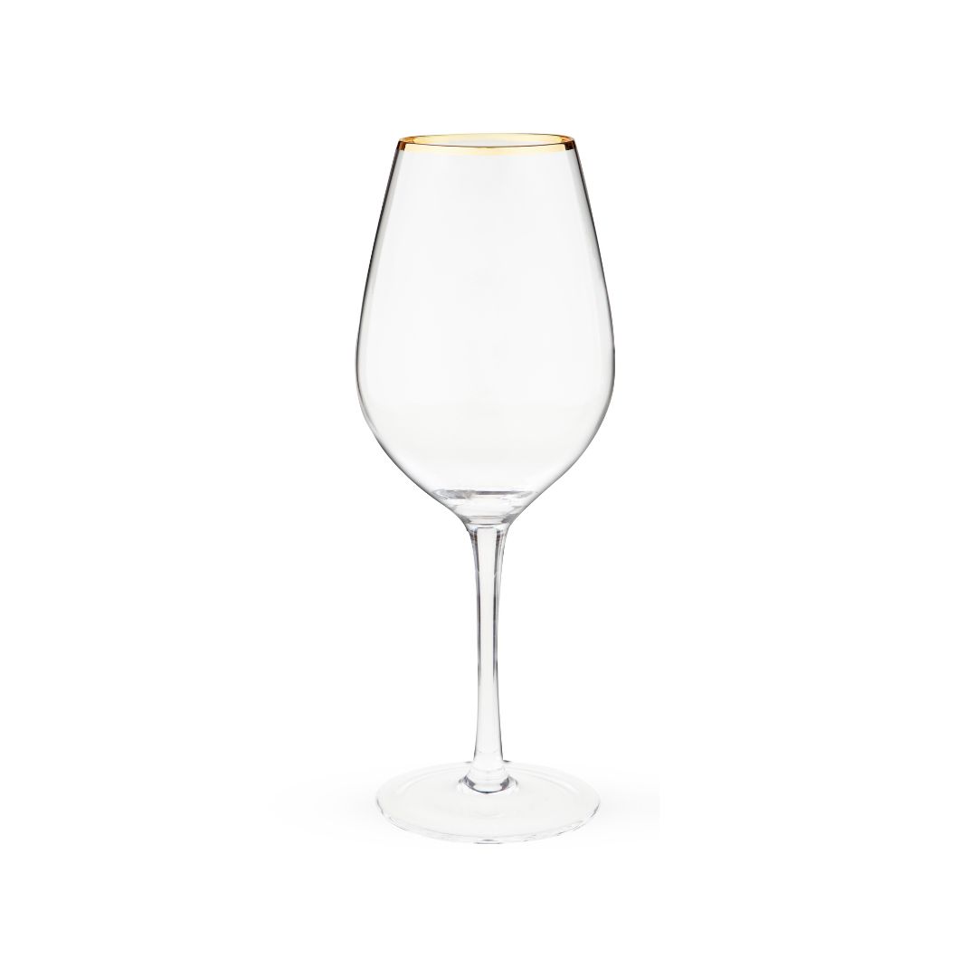 Twine Living® Gilded Stemmed Wine Glass, set of 2 3