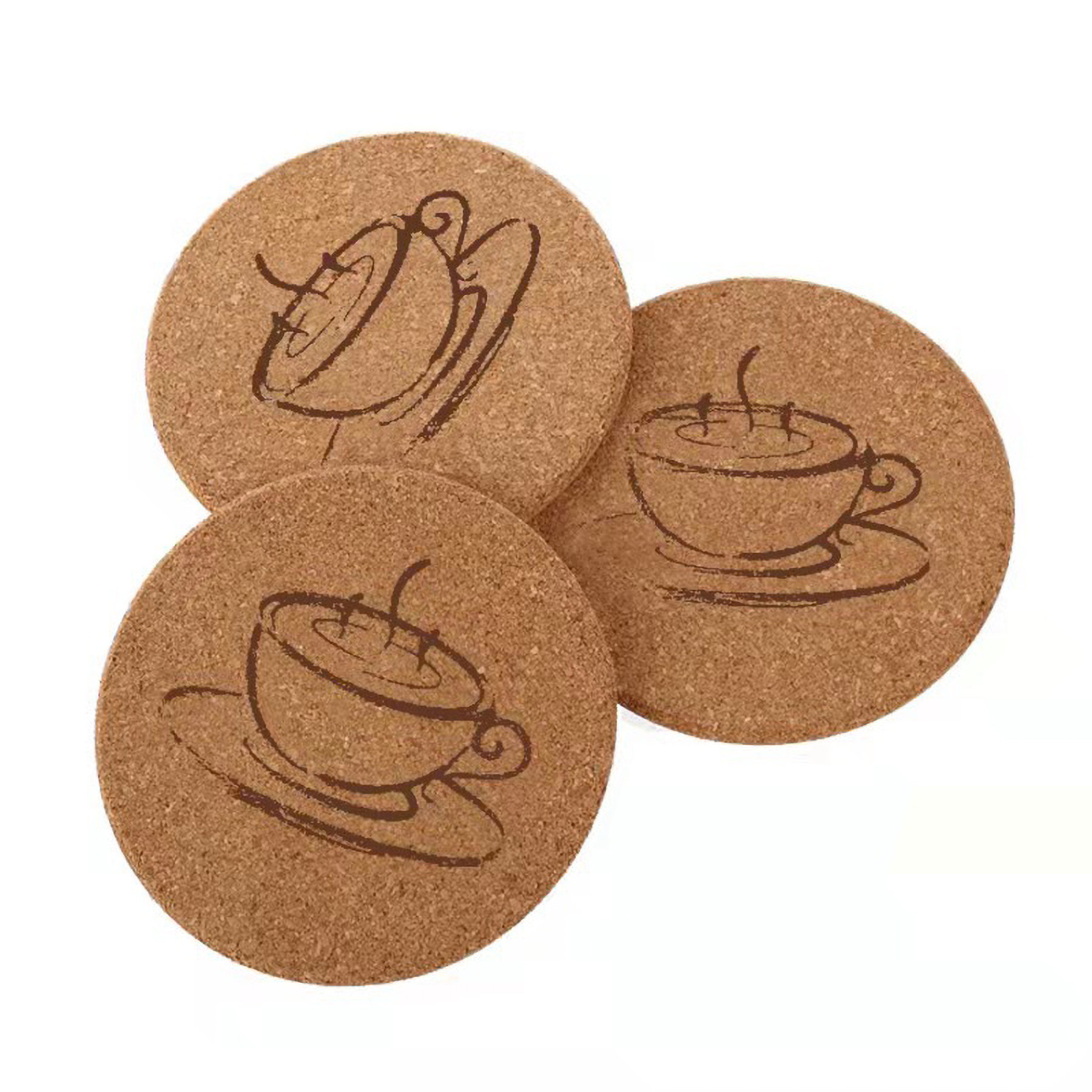 4" Round Cork Coasters 4