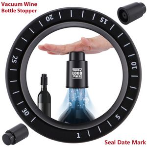 Non Toxic Vacuum Wine Bottle Stopper With Date Mark 15