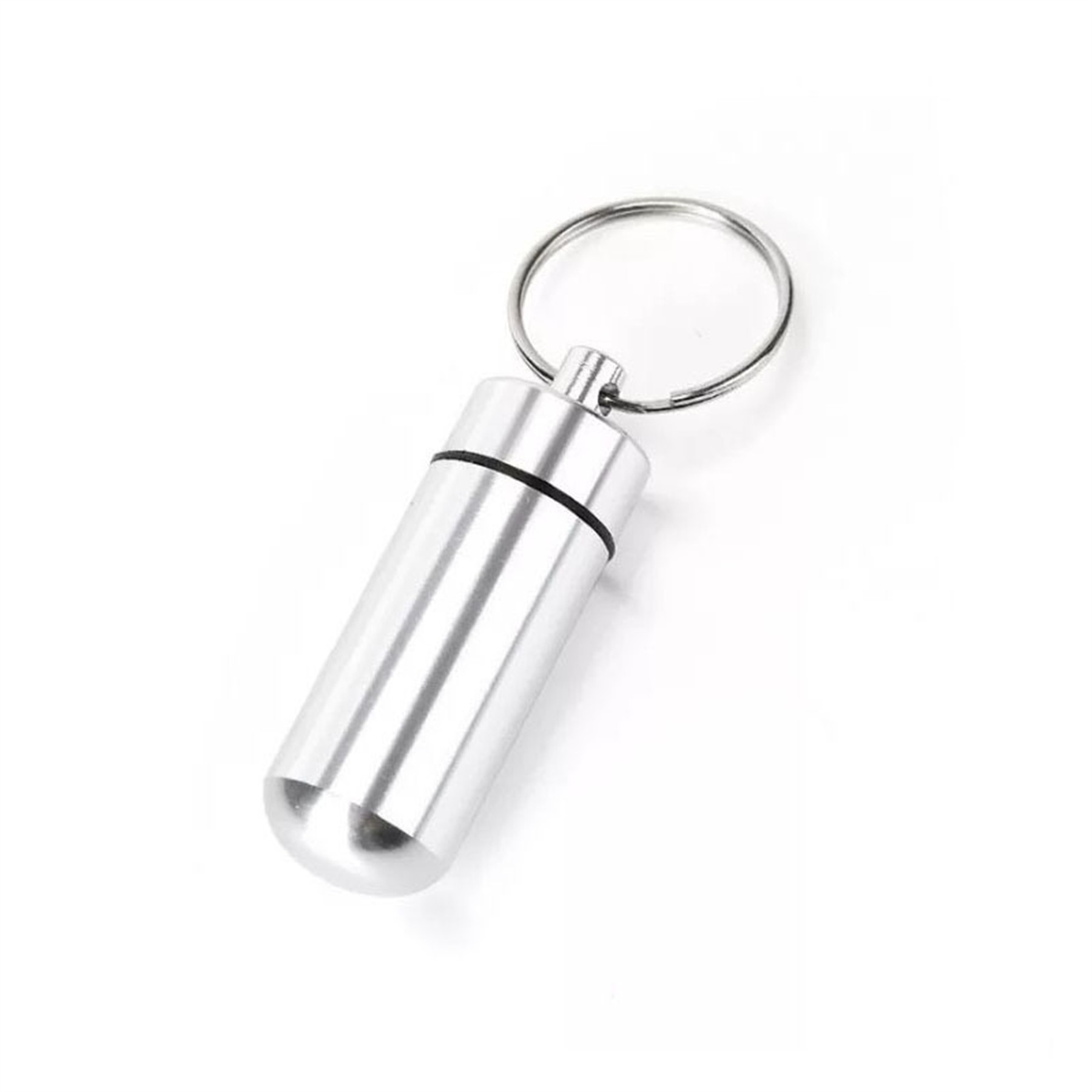 Waterproof Aluminum Pill Box Case With Keychain 12