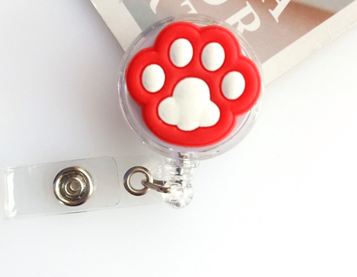 Paw Shaped Custom Badge Reel 1