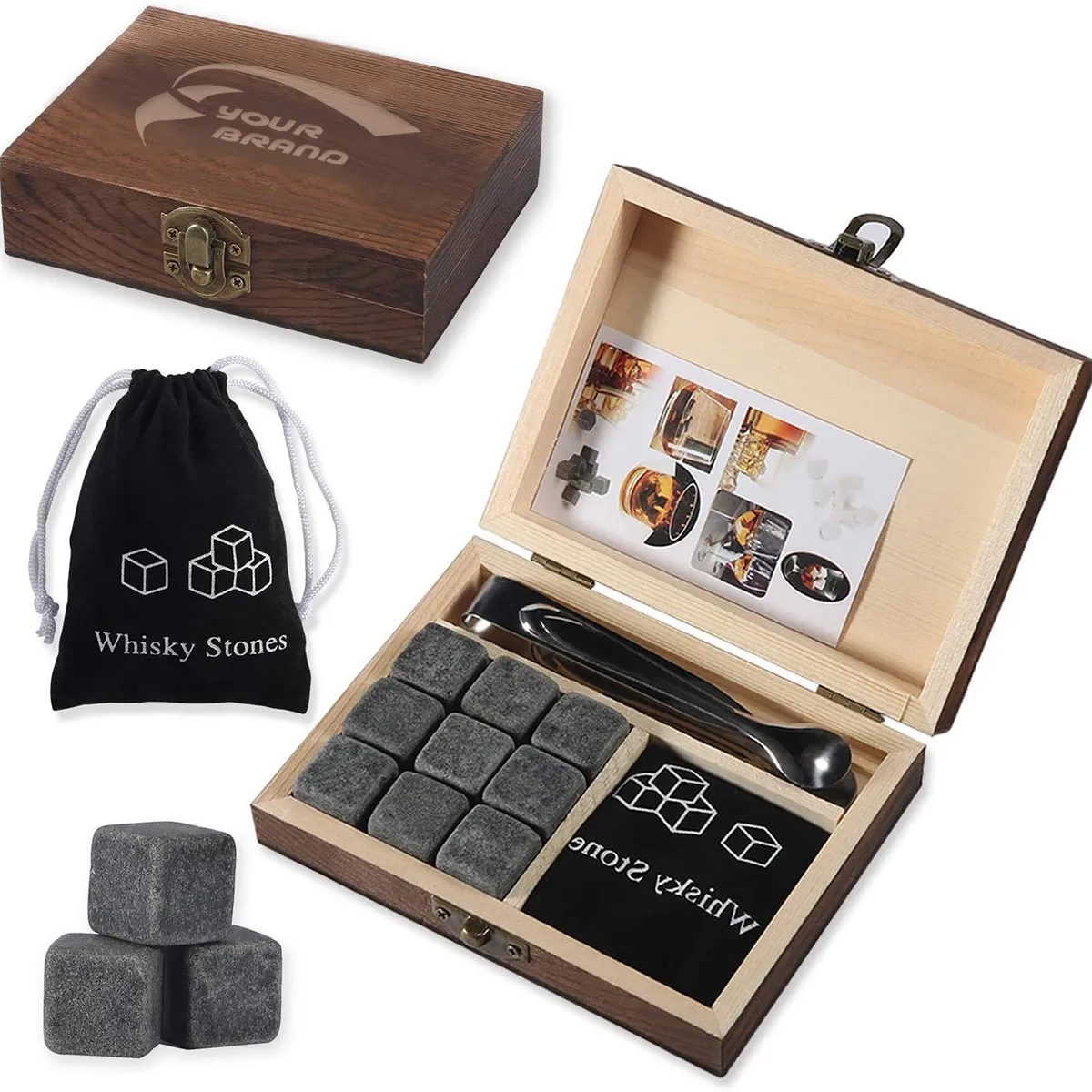 Recyclable Chilling Rocks Ice Wine Stones Frozen Set 4
