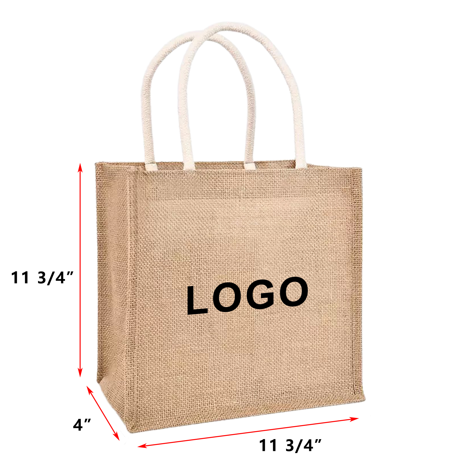 Jute Tote Bag, custom tote bag with logo imprint 1