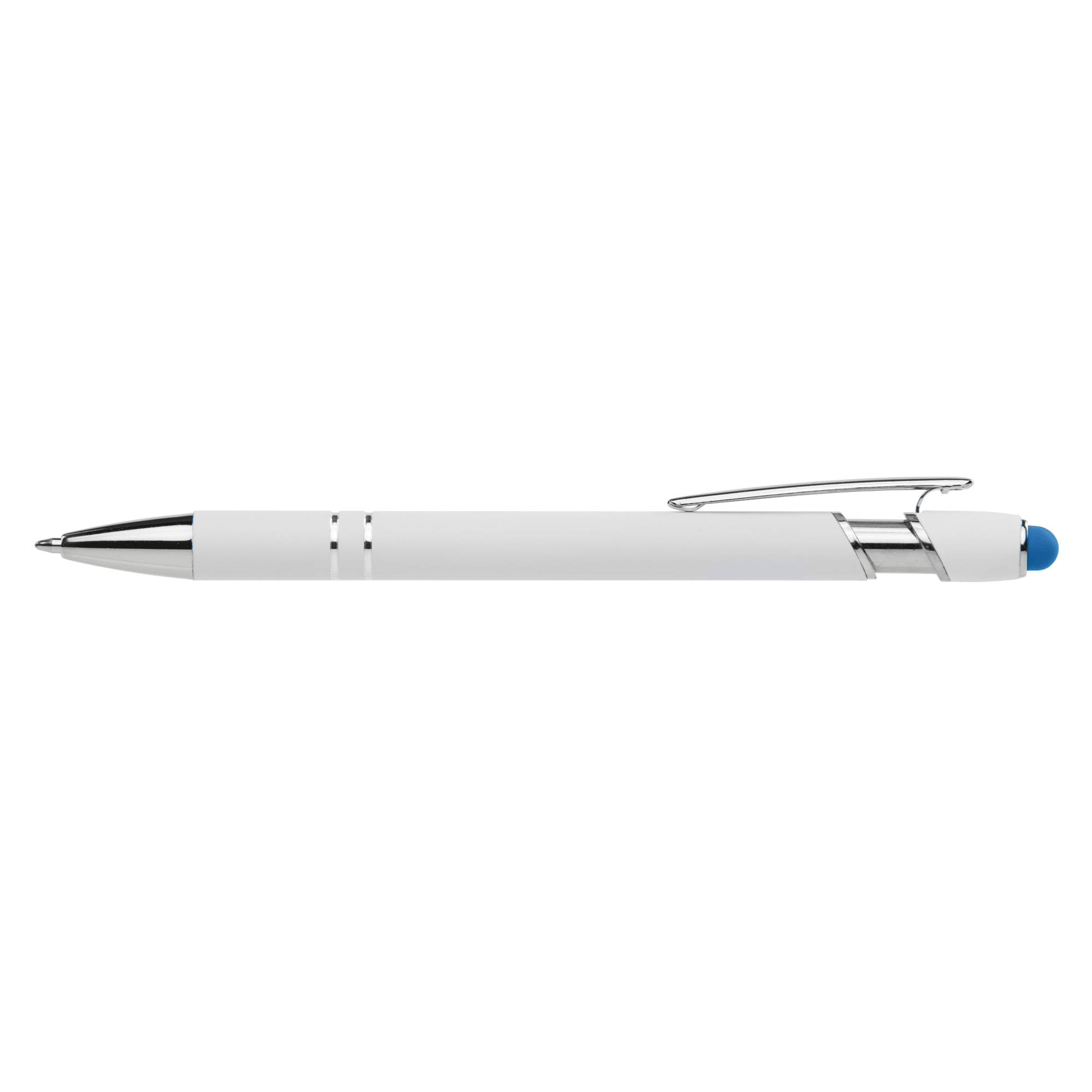 Ellipse Softy White Barrel Metal Pen w/ Stylus 24