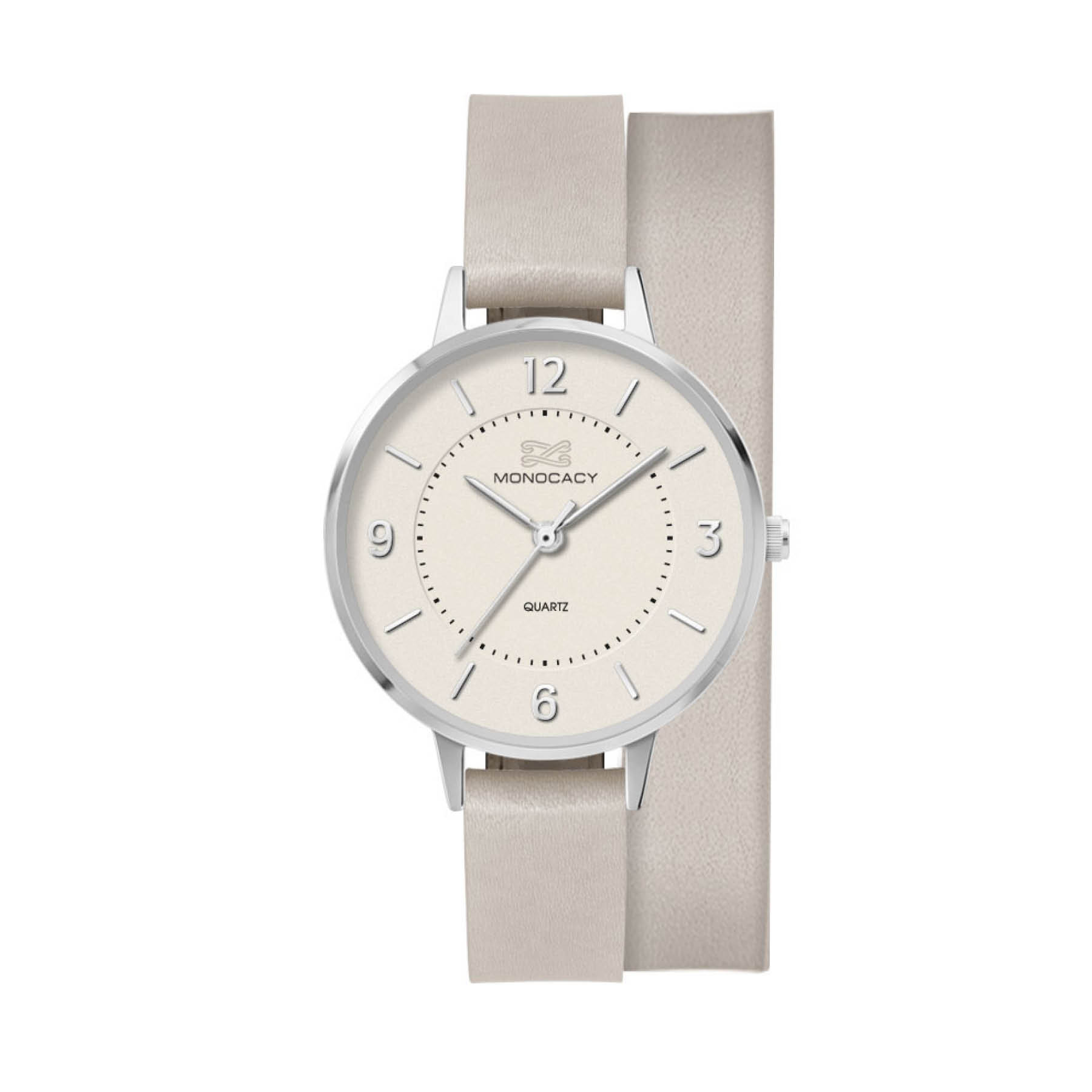 34MM, SILVER METAL CASE, 3-HAND MVT 2