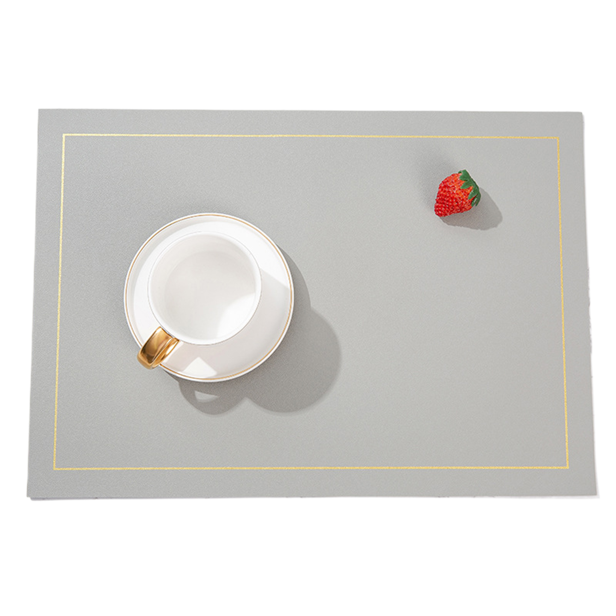 Waterproof Solid PU Leather Dining Mats 9