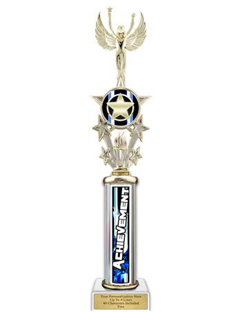 Trophy, 18" Action Matrix Blue Achievement 1 colum 1
