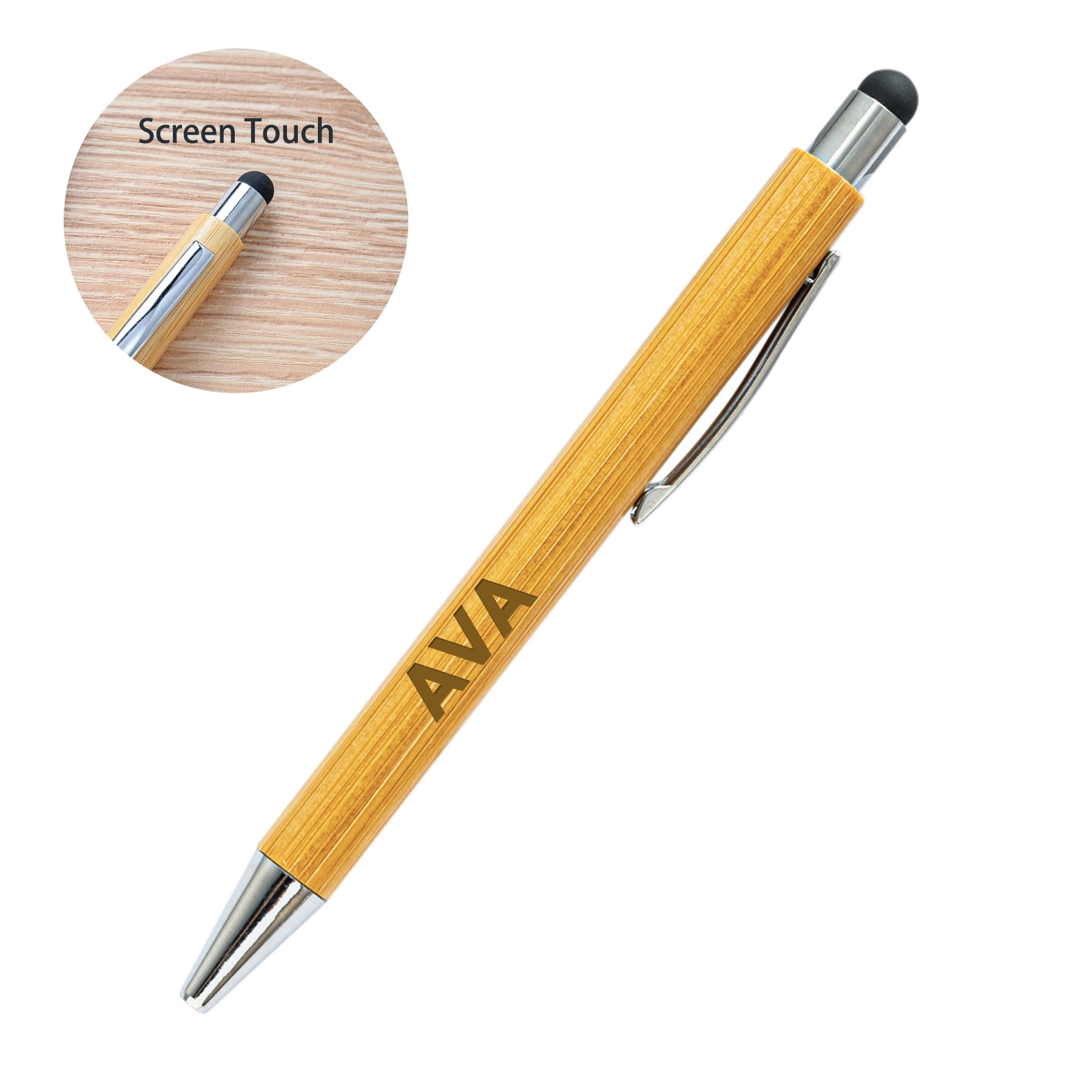 Bamboo Touch Screen Ballpoint Pen 1