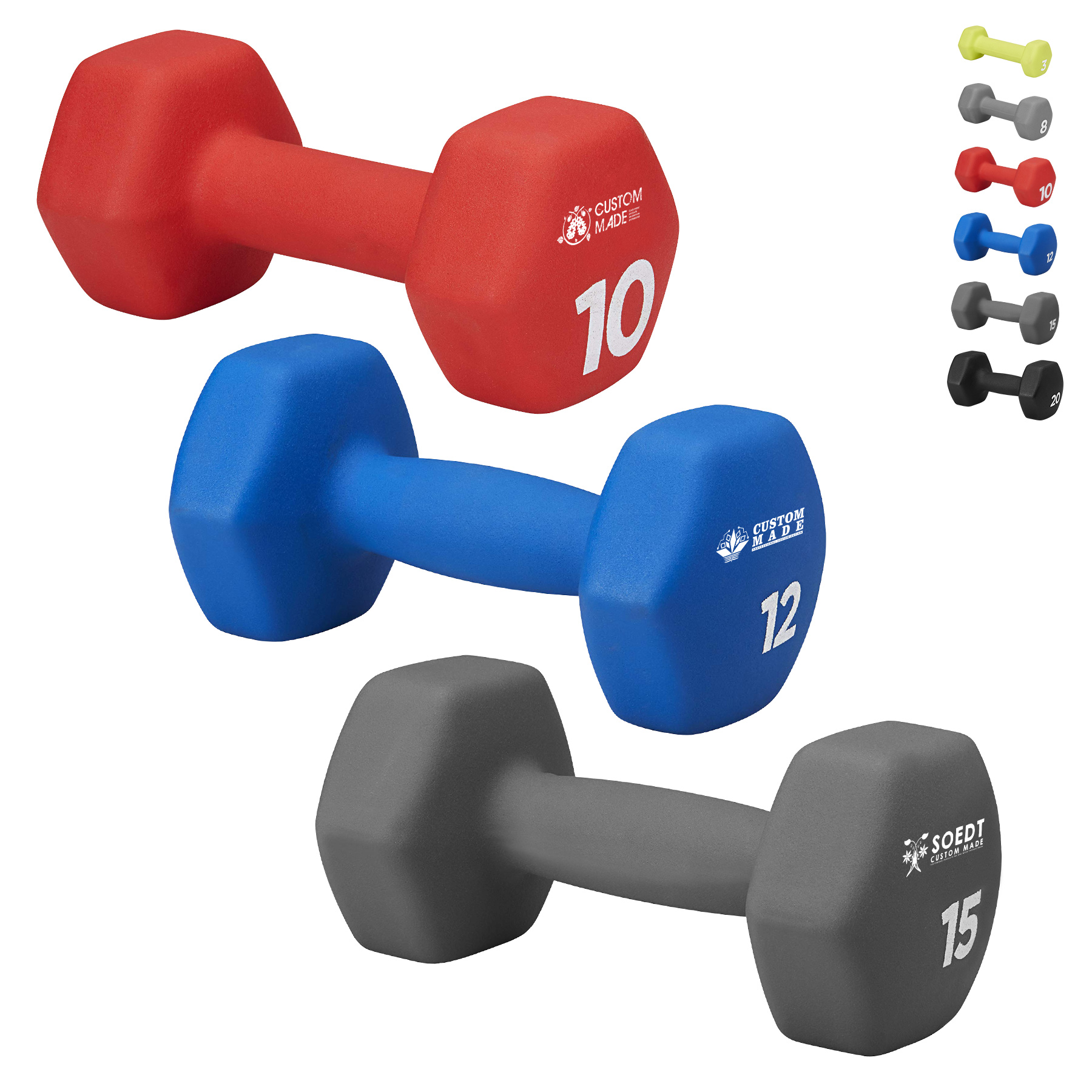 3LBS Solid Cast Iron Dumbbell For Beginners 11