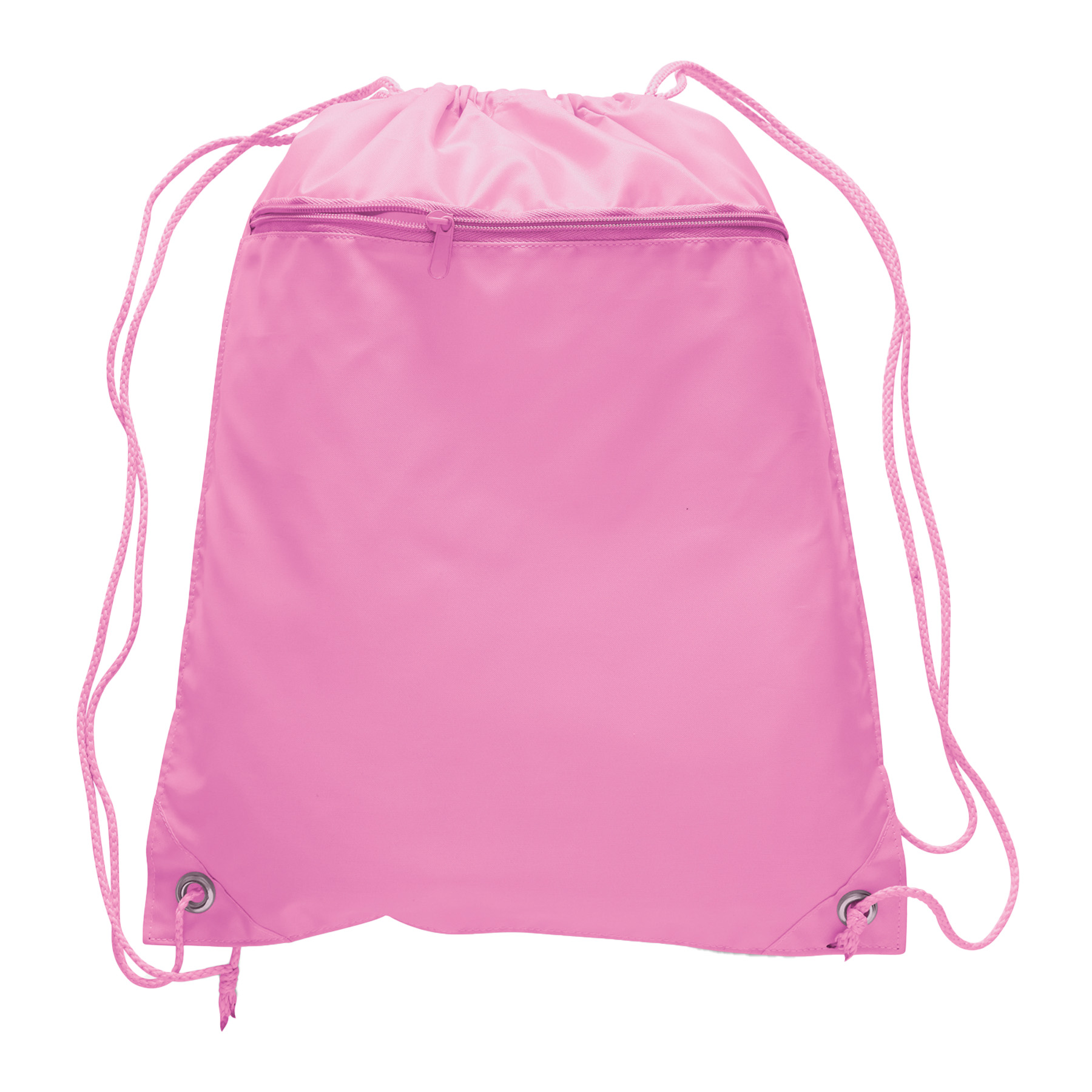 Polyester Drawstring Backpack w/ Front Pocket 8