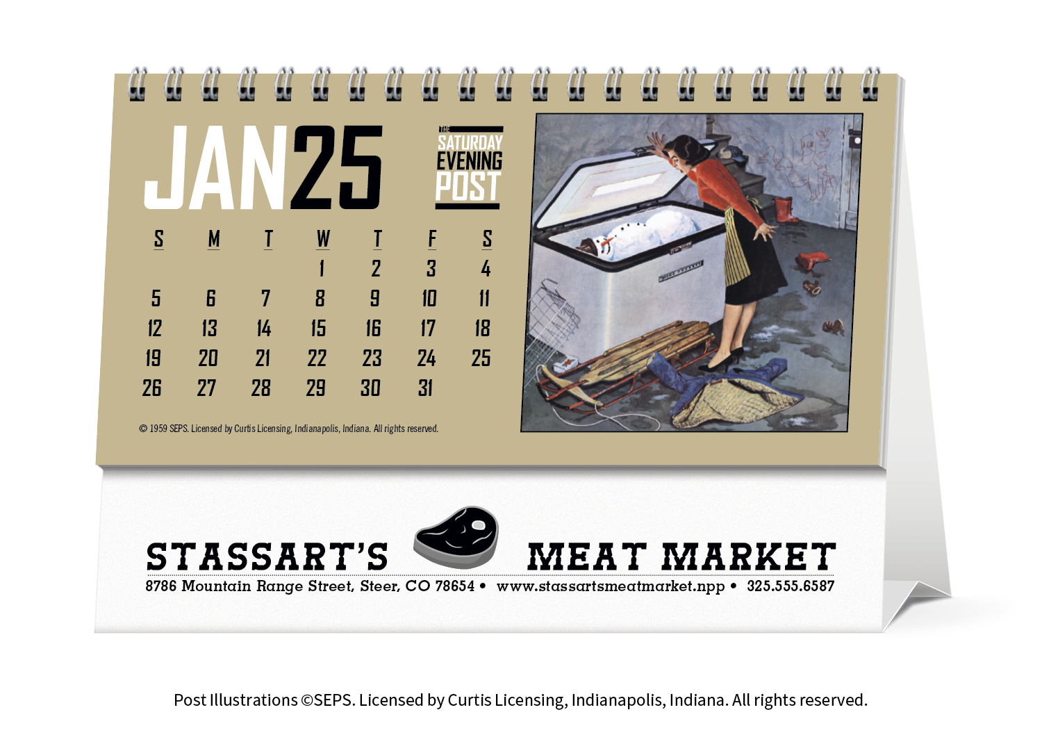Triumph® Calendars The Saturday Evening Post Desk Calendar 25