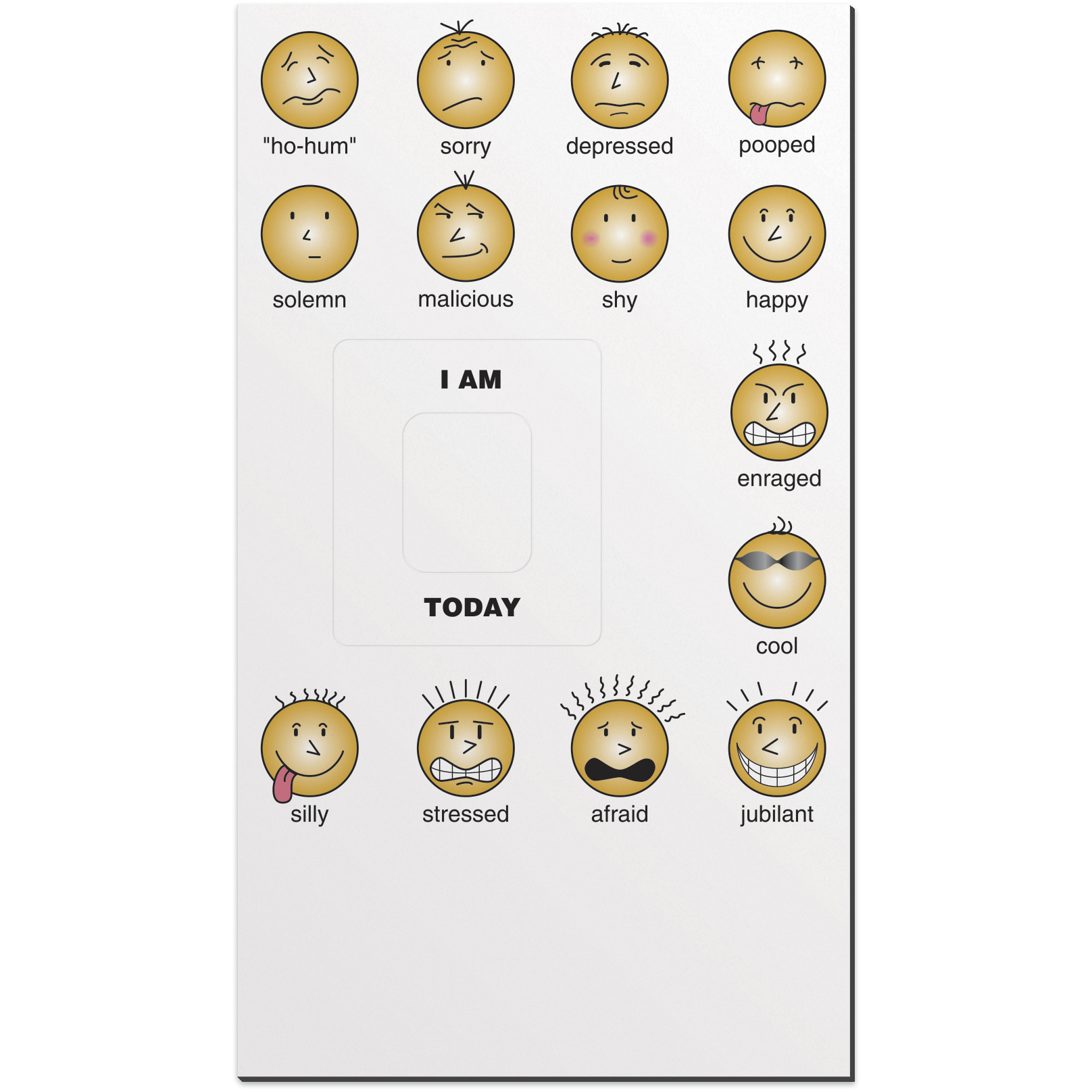 .035 High Resolution Magnet / with Rectangle Mood Indicator (4" x 7") Four colour process 1