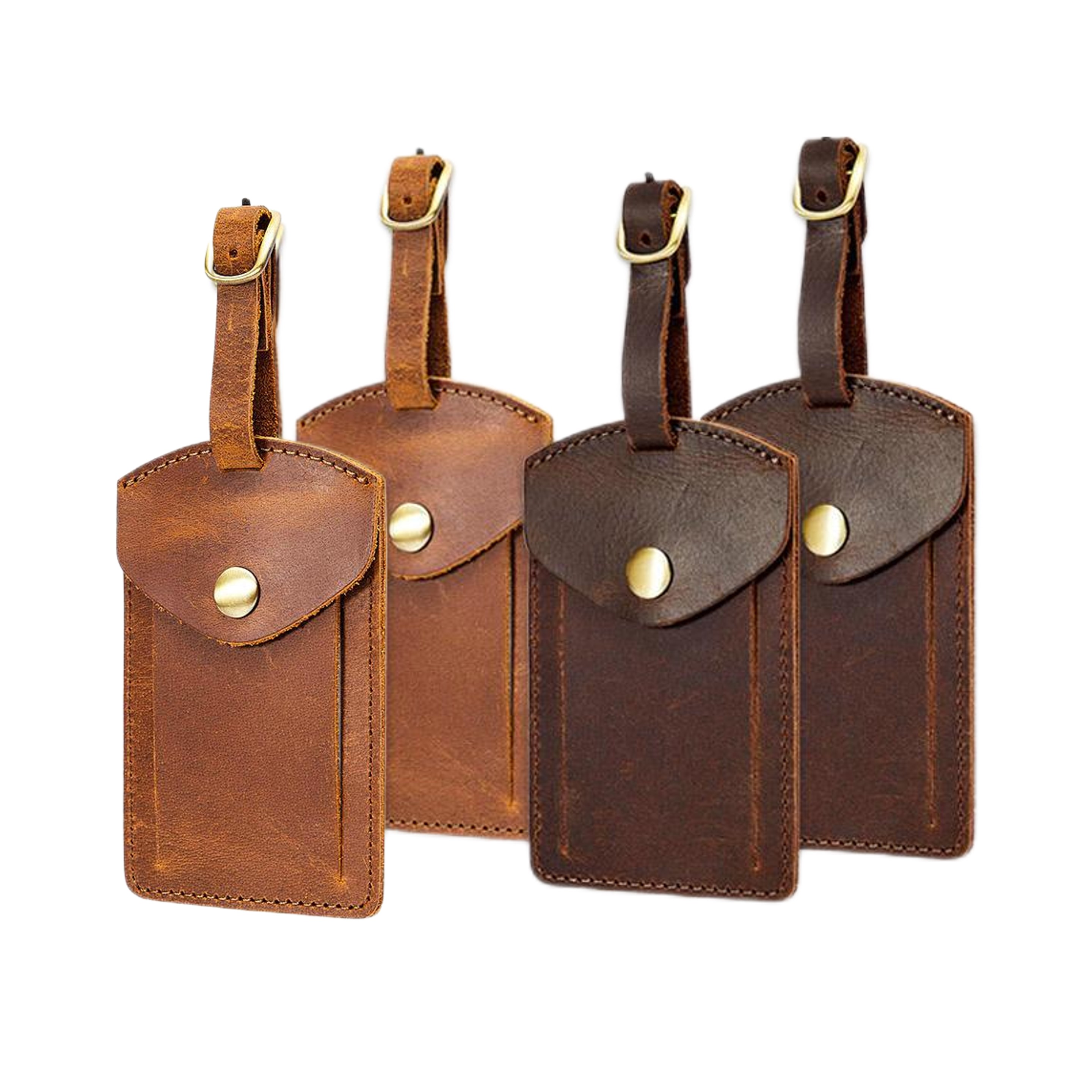 Genuine Leather Luggage Bag Tags 4