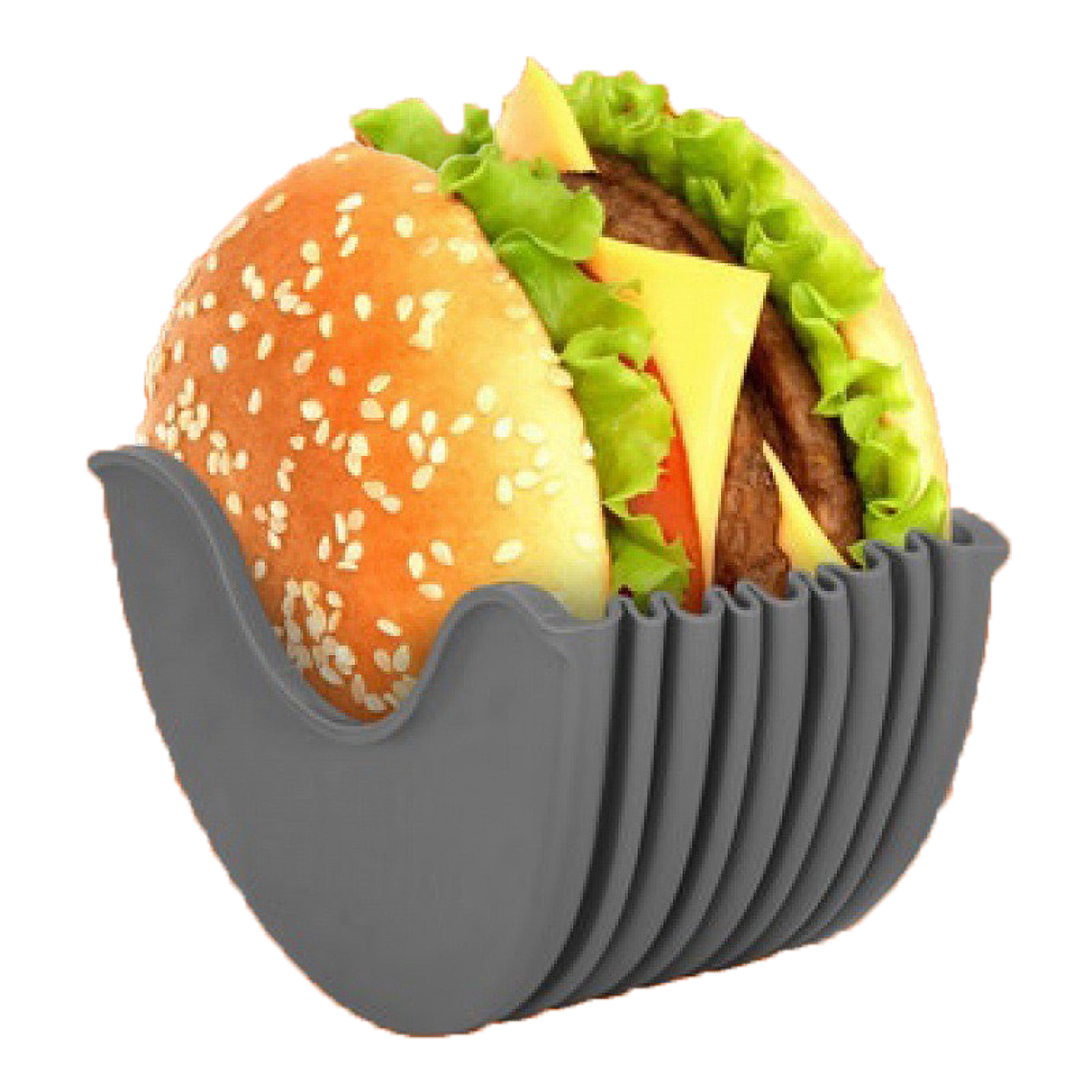 Burger Holder Hamburger Sandwich Fixed Box Mess-Free Clip 4