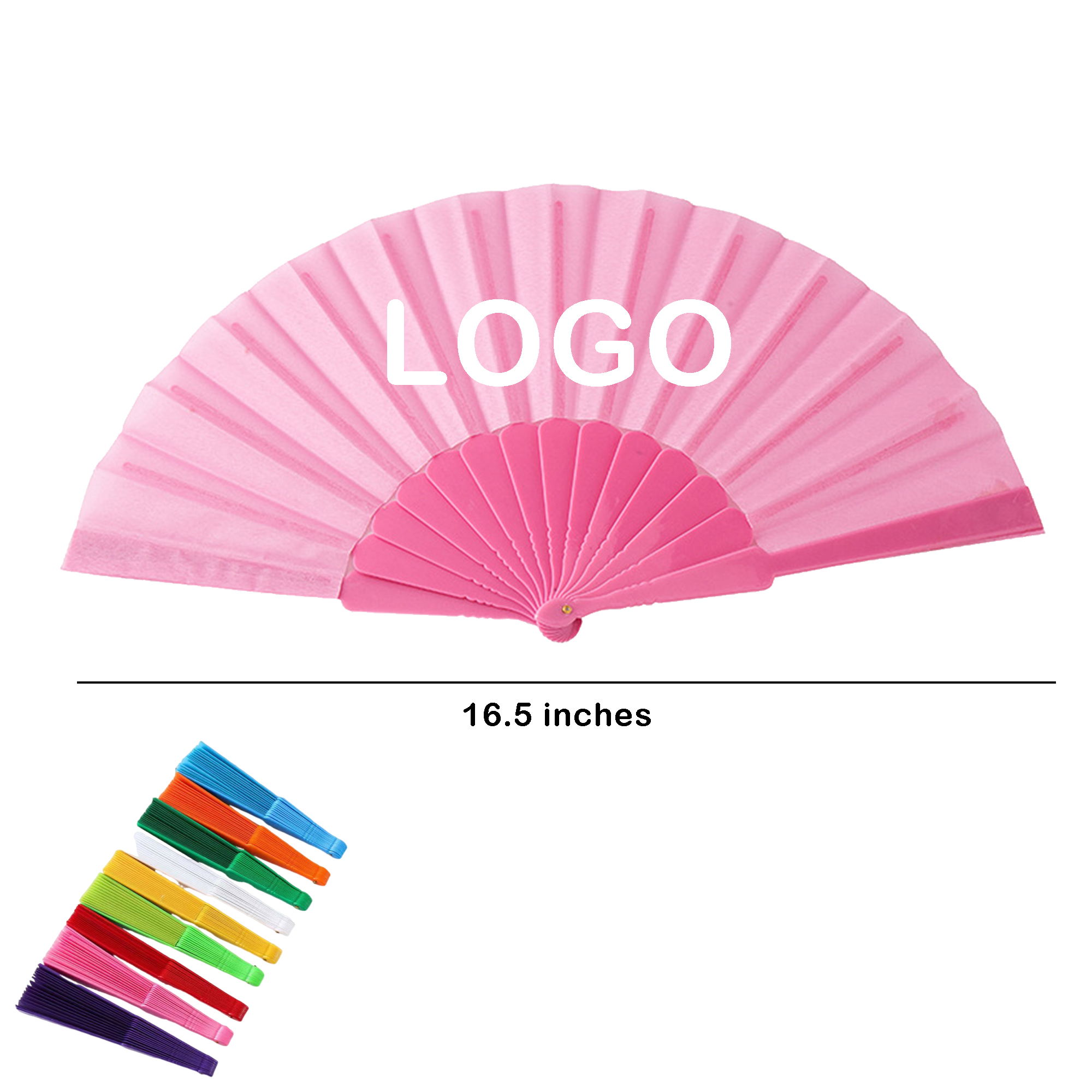 Personalized 14-Rib Oxford Cloth Folding Fan 2