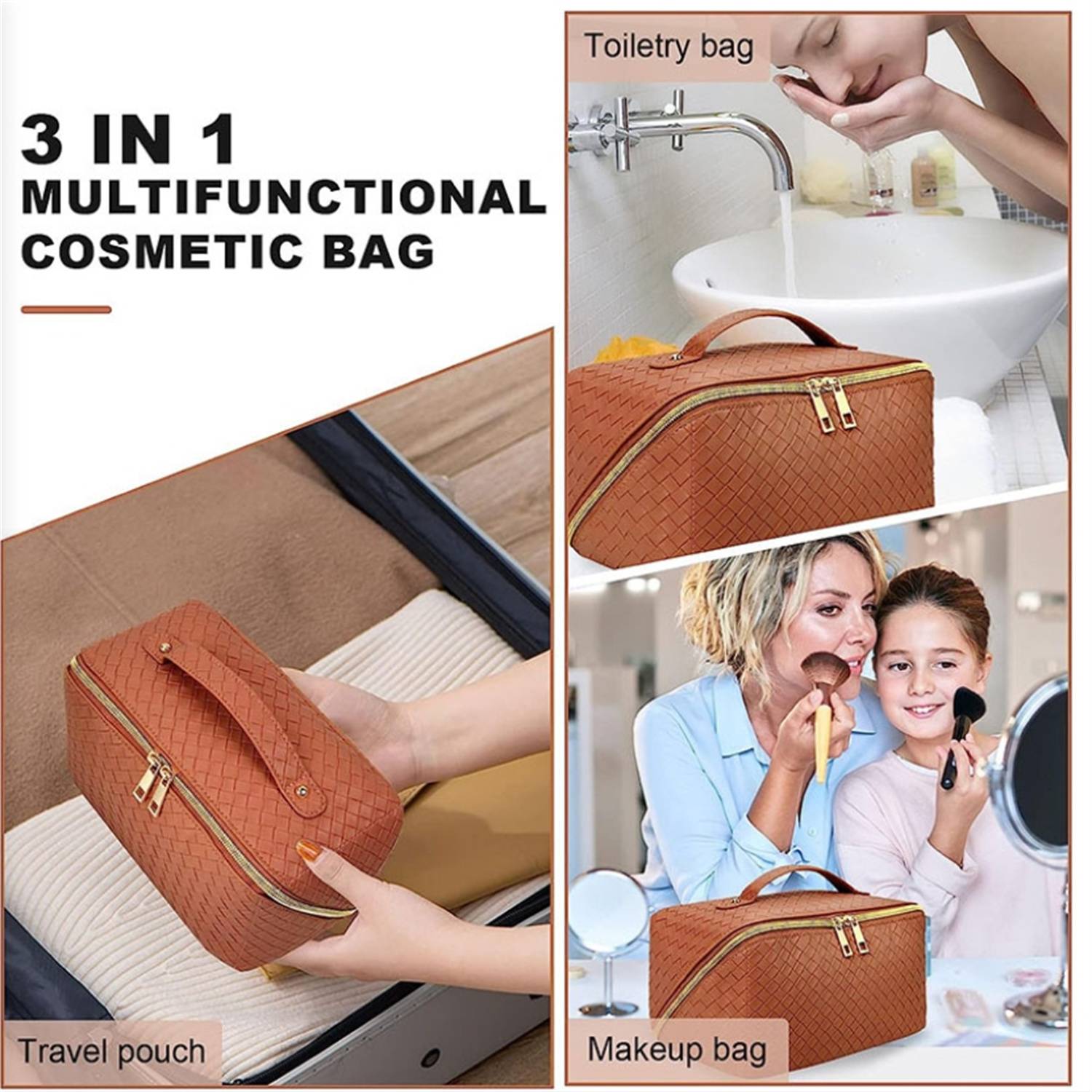 Portable PU Leather Makeup Bag 5
