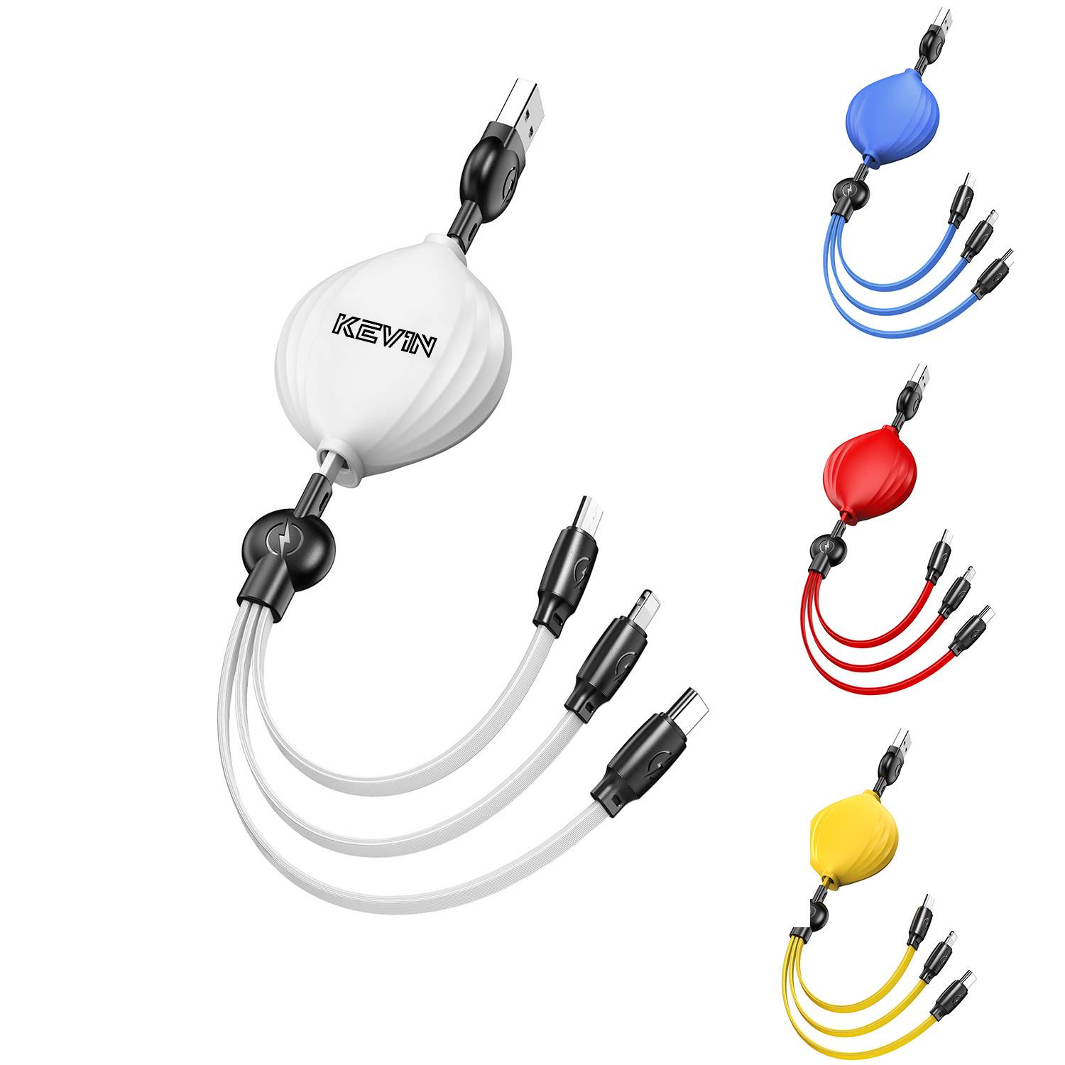 3 In 1 Retractable USB Data Charging Cable 3