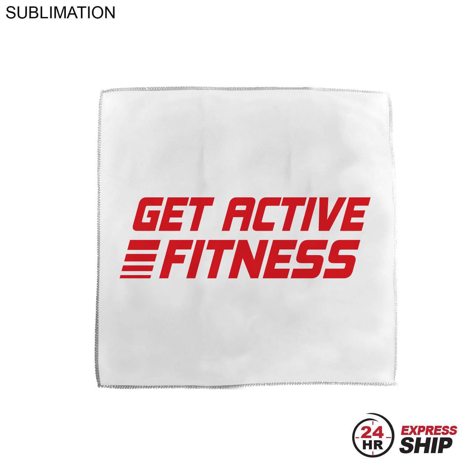 24 Hr Express Ship - Microfiber Moisture Wicking, Cooling, Sweat, Suede Towel, 15x15, Sublimated 5