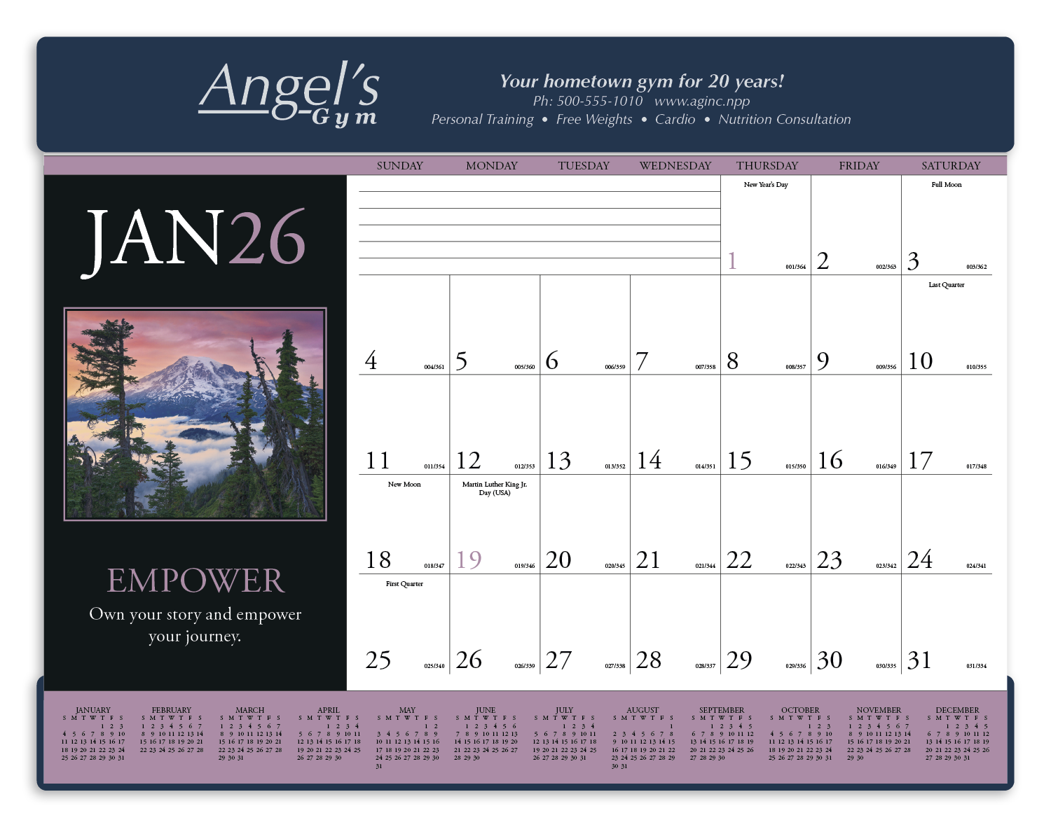Triumph® Calendars Motivations Desk Pad 16