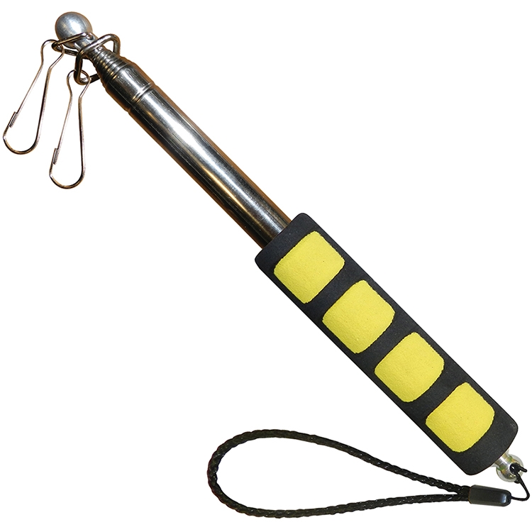 Handheld Telescopic Flagpole - Yellow Handle 2