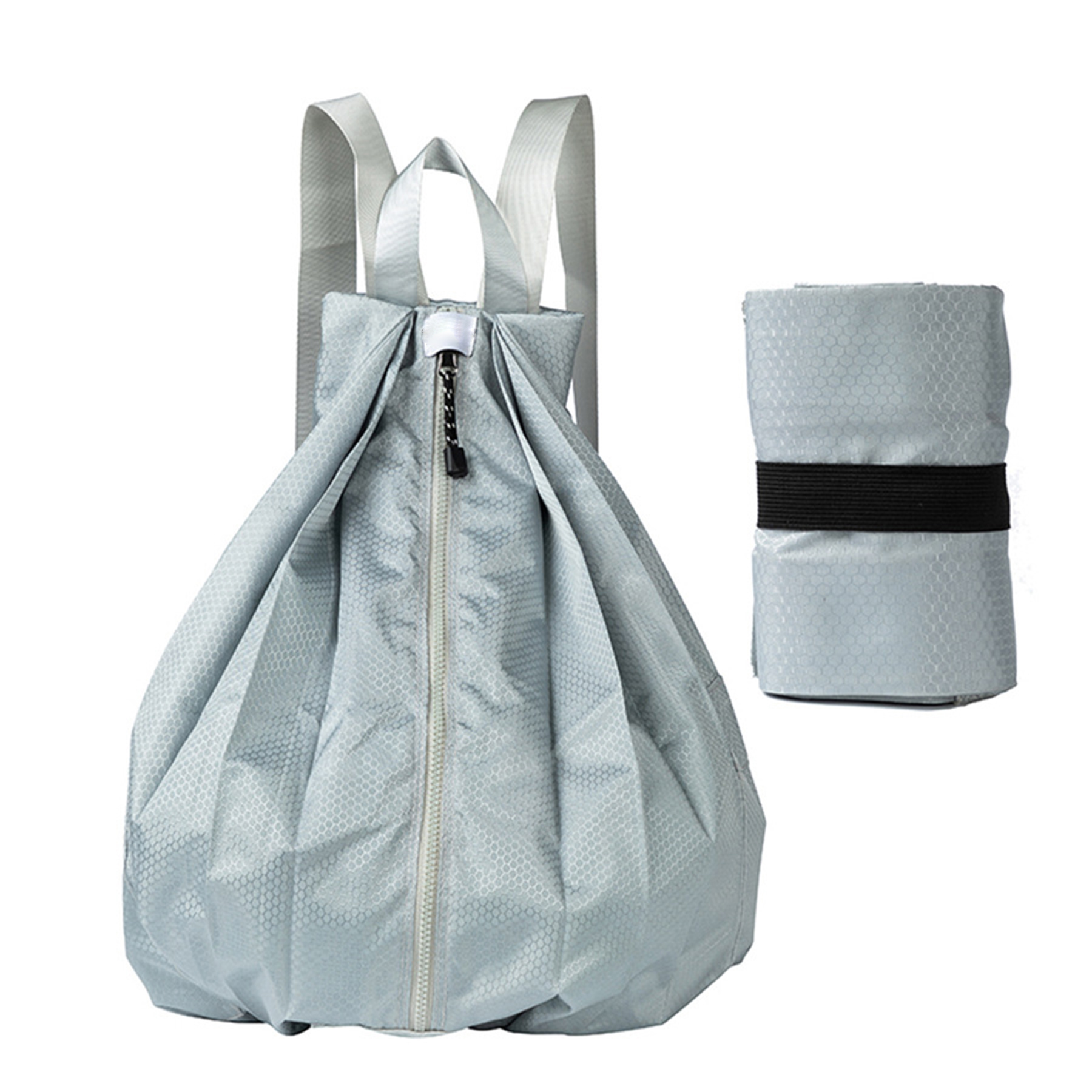 Nylon Outdoor Portable Waterproof Double Shoulder Drawstring Bag 5