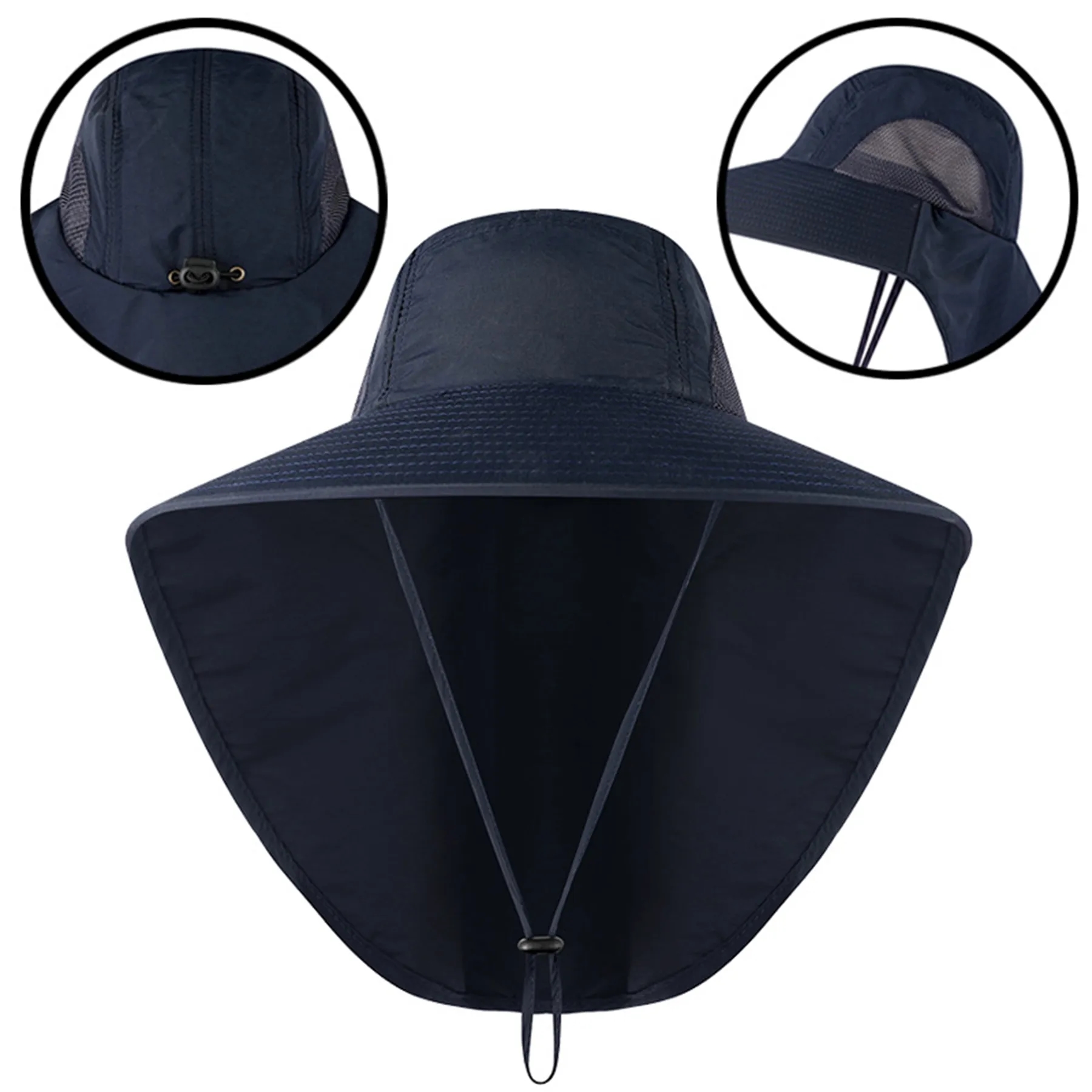 Uv Protection Bucket Hat With Neck Flap 3