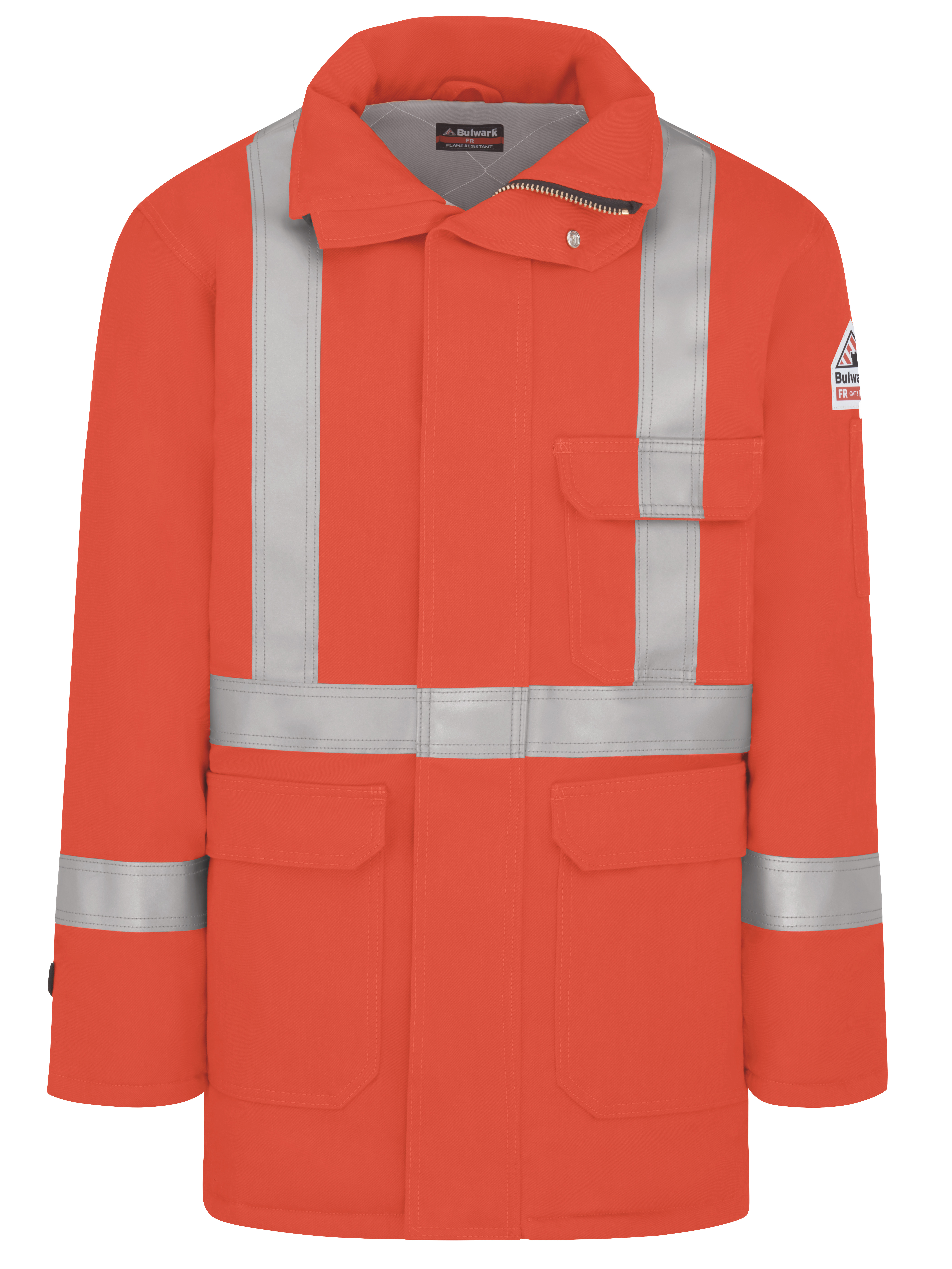 Bulwark® Men's Heavyweight FR Insulated Deluxe Parka with 2" Reflective Striping 3