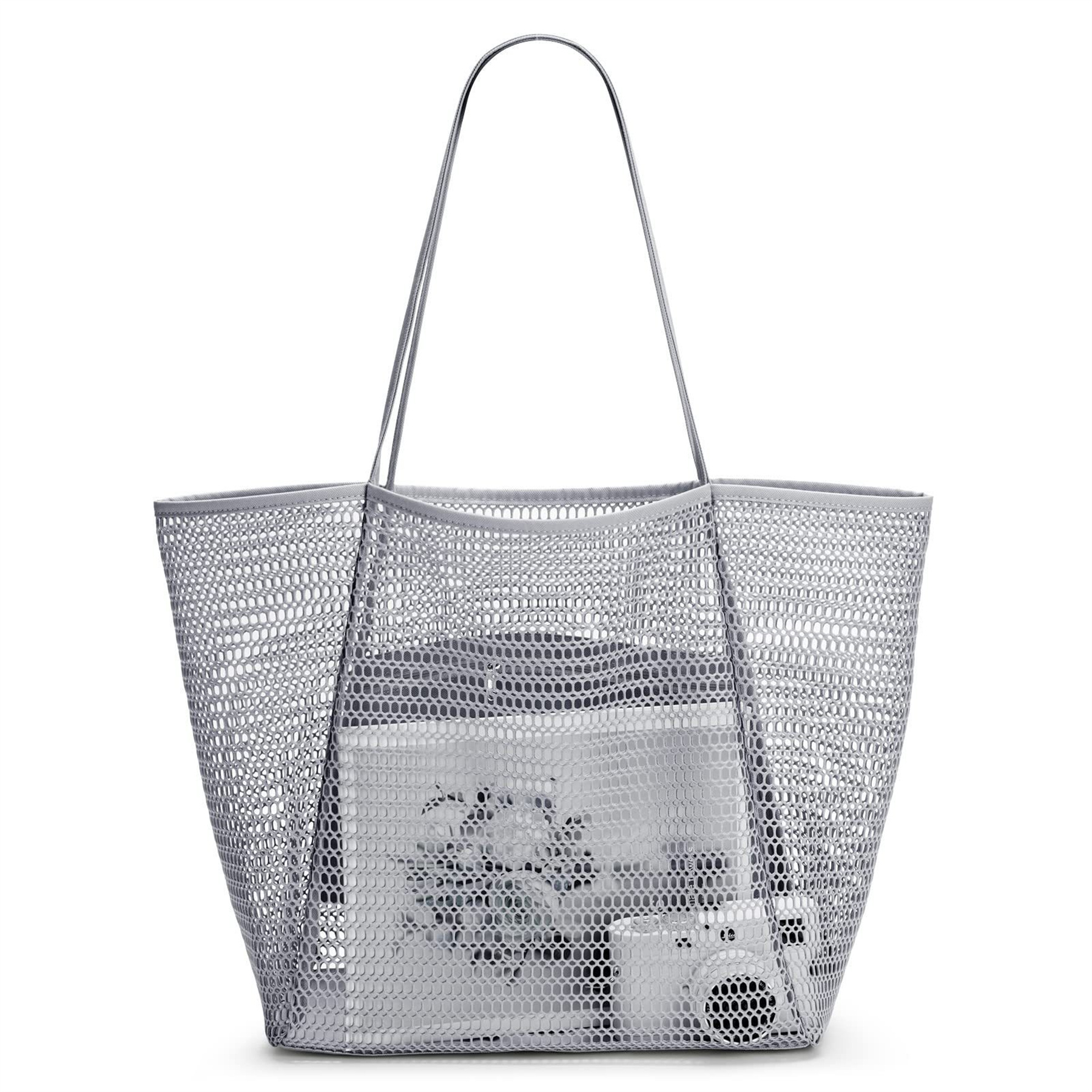 Mesh Beach Tote Womens Shoulder Handbag 1