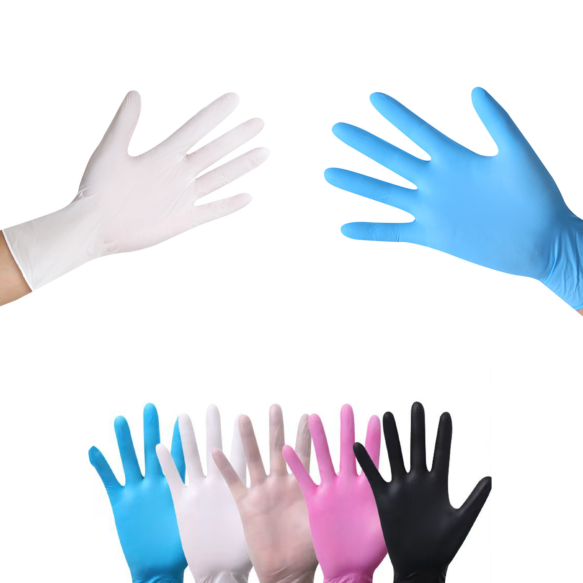 Powder-Free Nitrile Disposable Glove 9"L X 4.3"W 1
