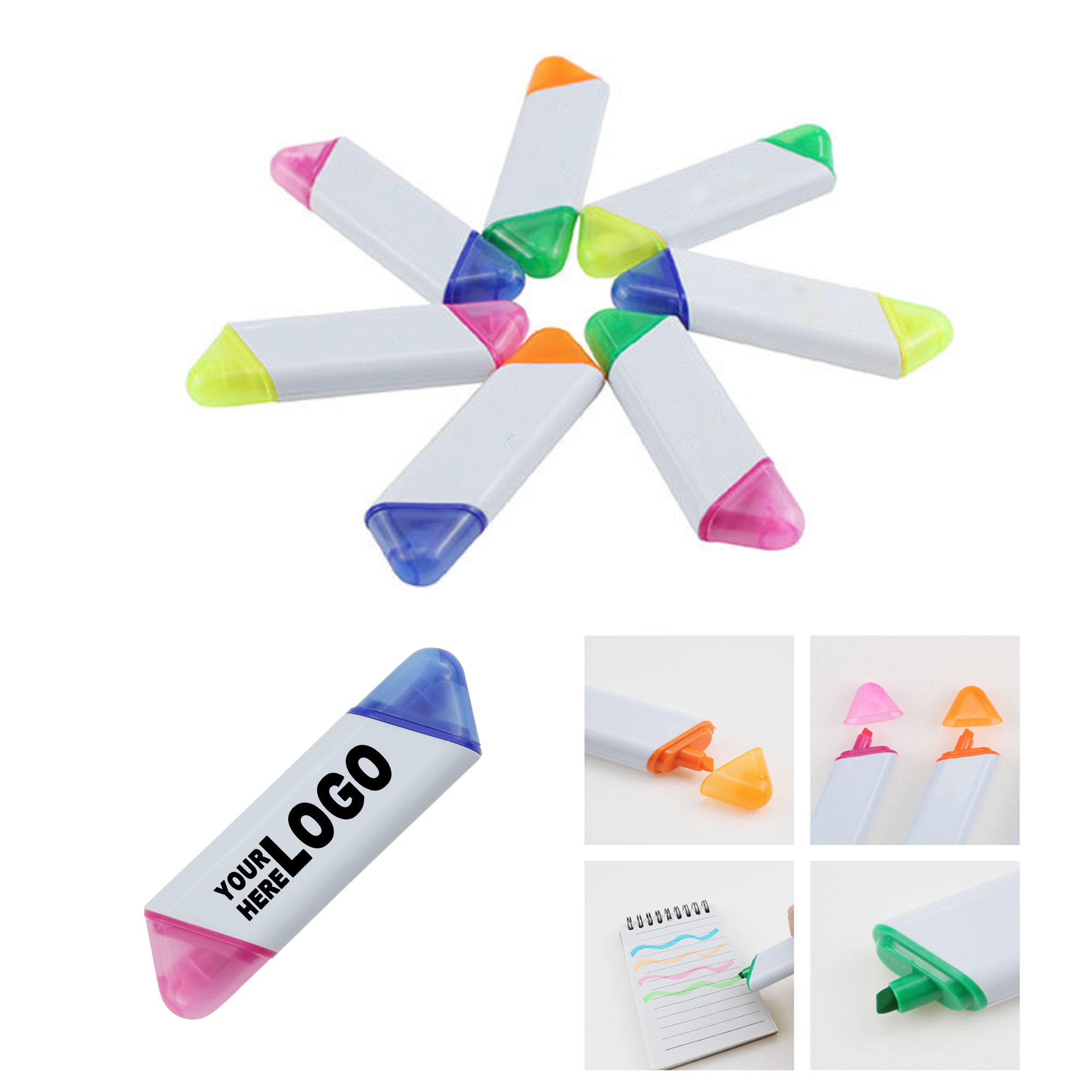 Branded Durable Two-Color Highlighter Pen 2