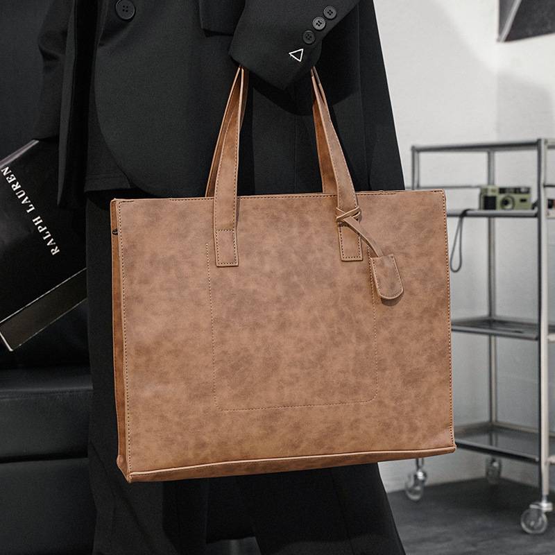 PU Leather Women Tote Bag, custom tote bag with logo imprint 4