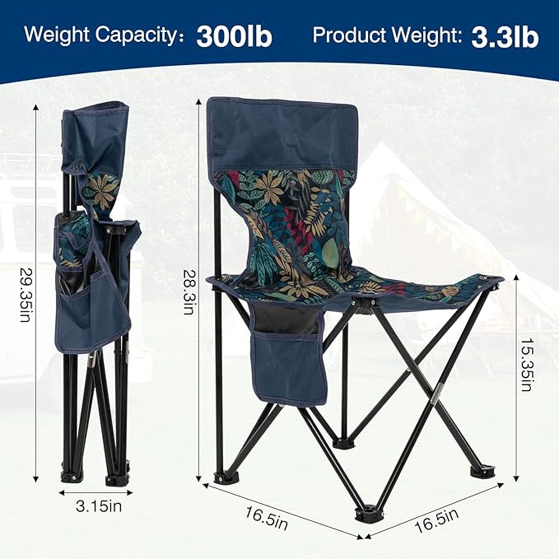 Aluminum Alloy Frame Folding Backpacking Chair 5