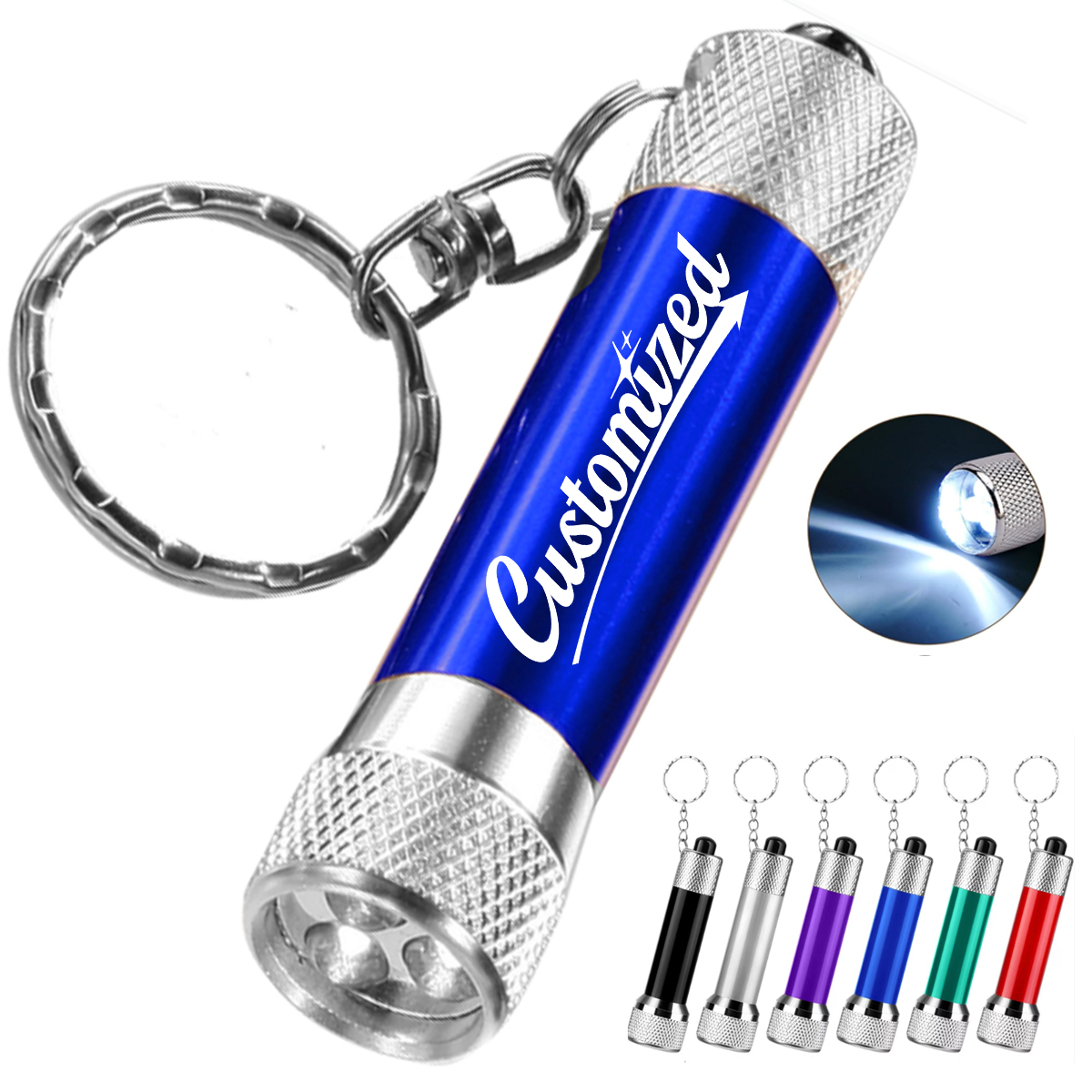 Custom LED Mini Flashlight Keychain 8