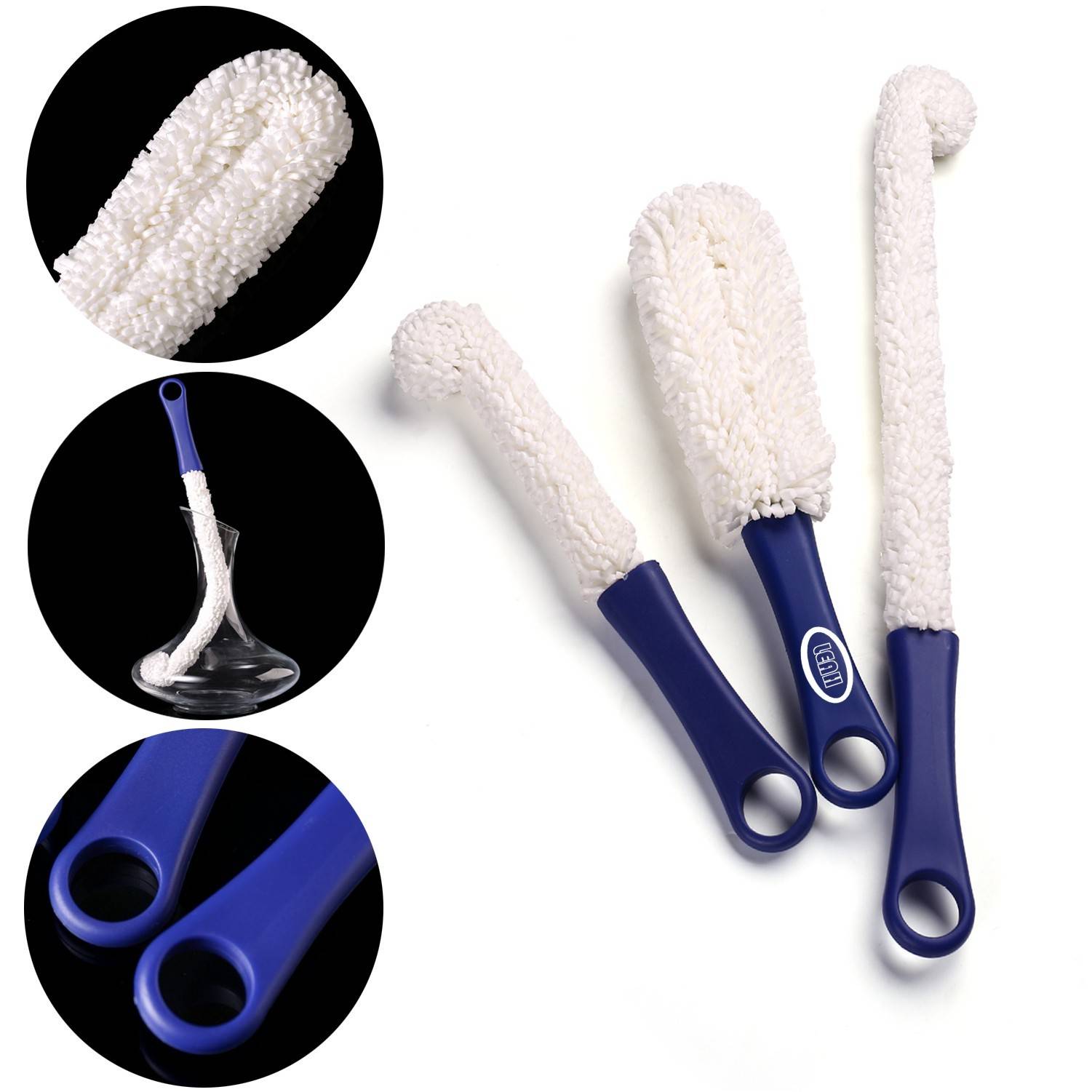 Freely Bend Multifunctional Wine Glass Brush 2