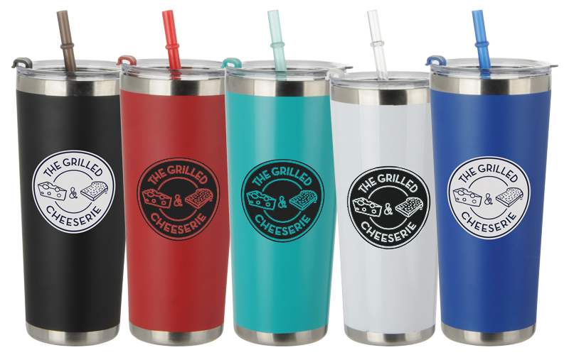 20 oz. Stainless Tumbler With Straw