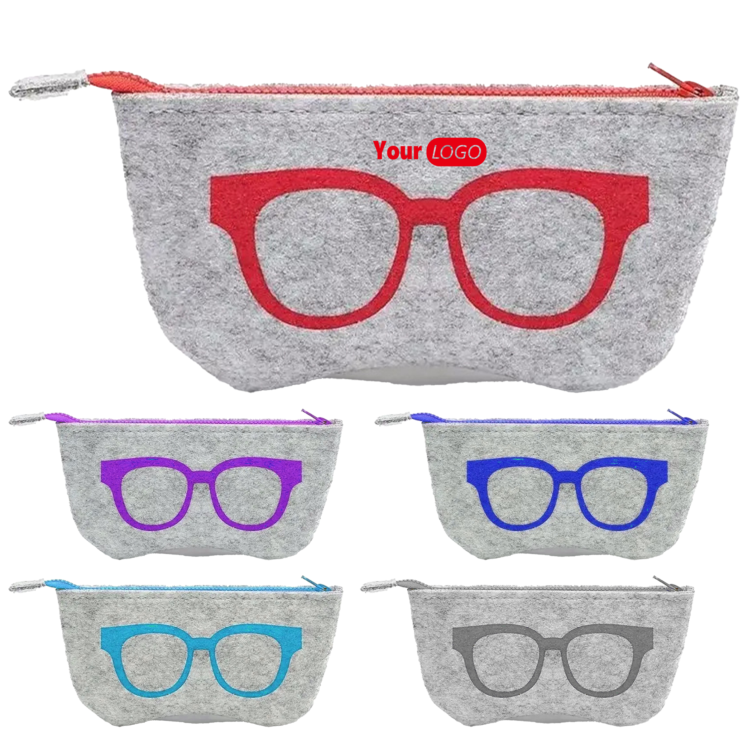 Other Fabric Customizable Felt Glasses Case 3