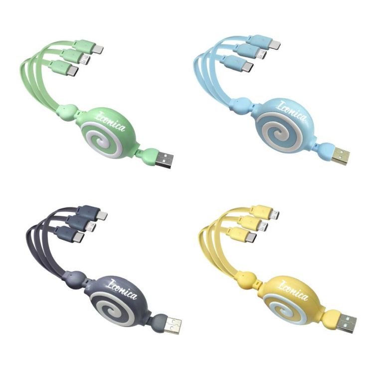 Multi Retractable USB Charger Cable 3 in 1 1