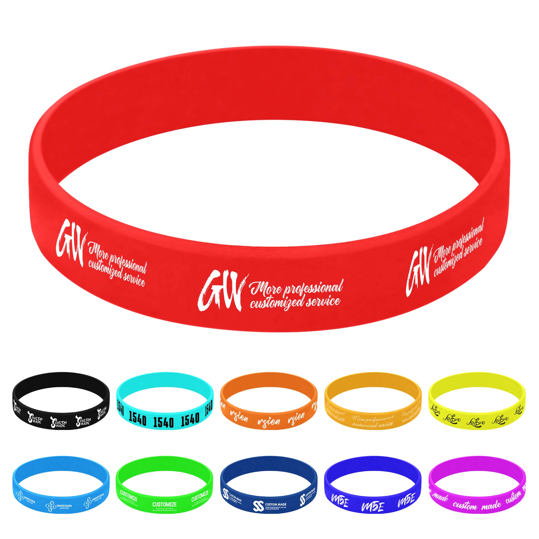 Screen Printed Silicone Bracelet 1