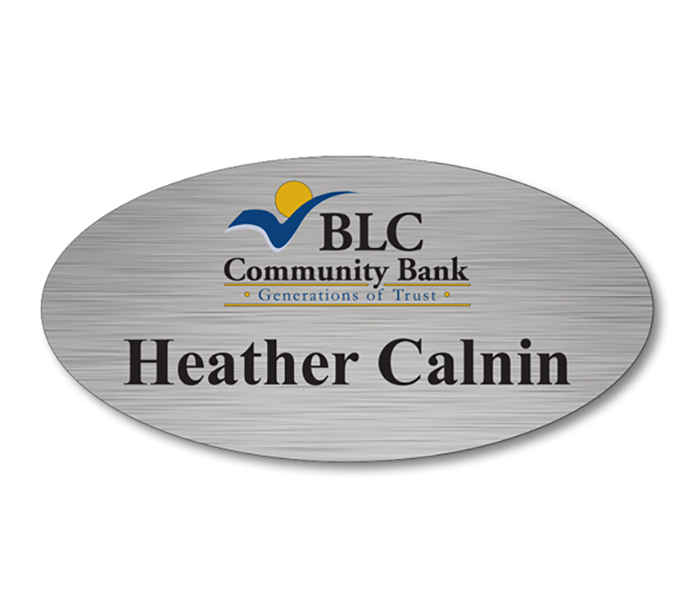 1.5" X 3" Full Color Plastic Oval Name Badge 6