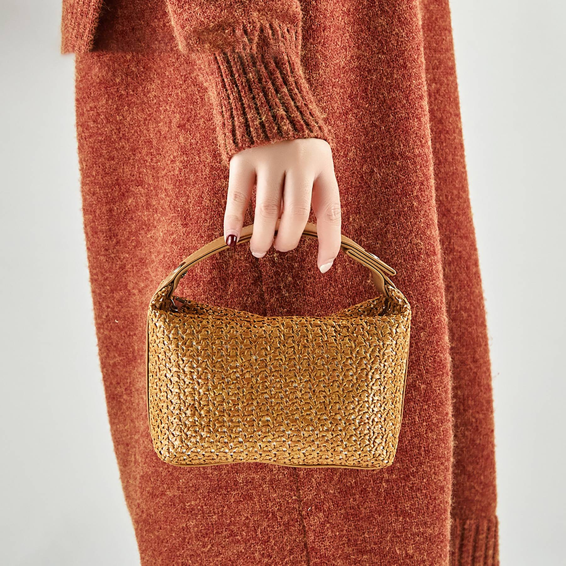 Straw Handbag Woven Tote Bag 3