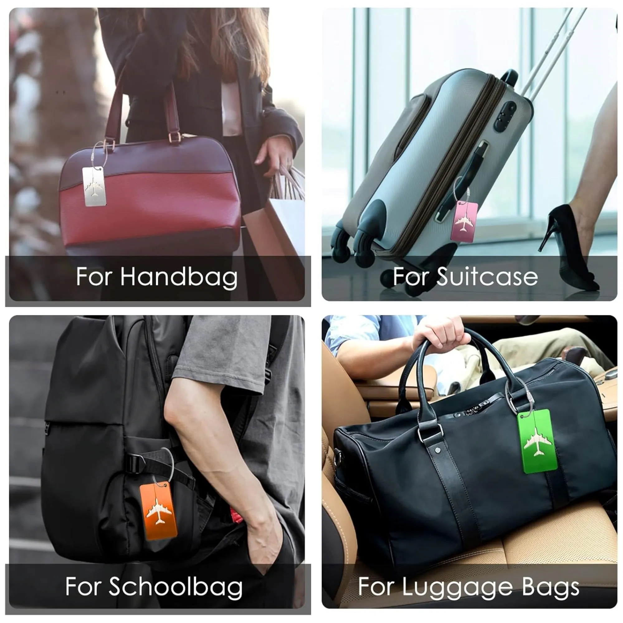 Aluminum Alloy Travel Carry On Luggage Tag 5