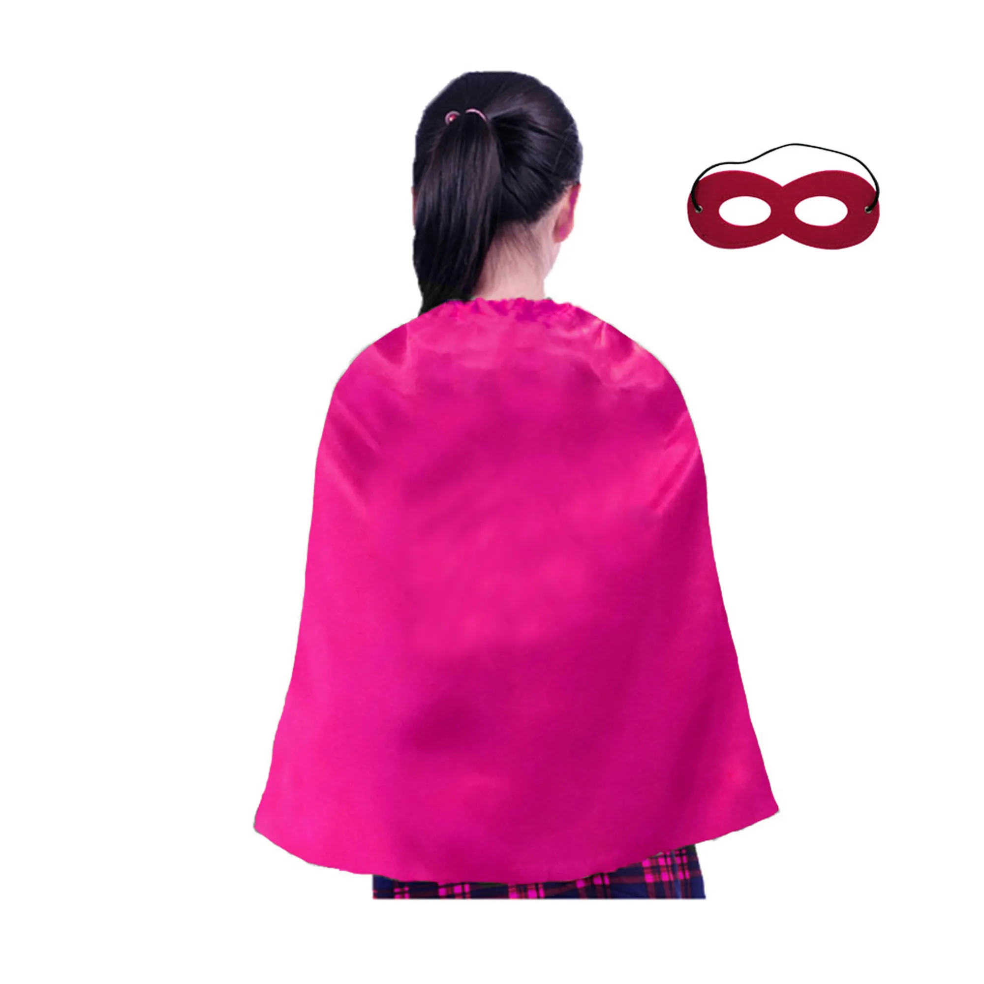 Youth Satin Hero Cape with Eye Mask Set 10