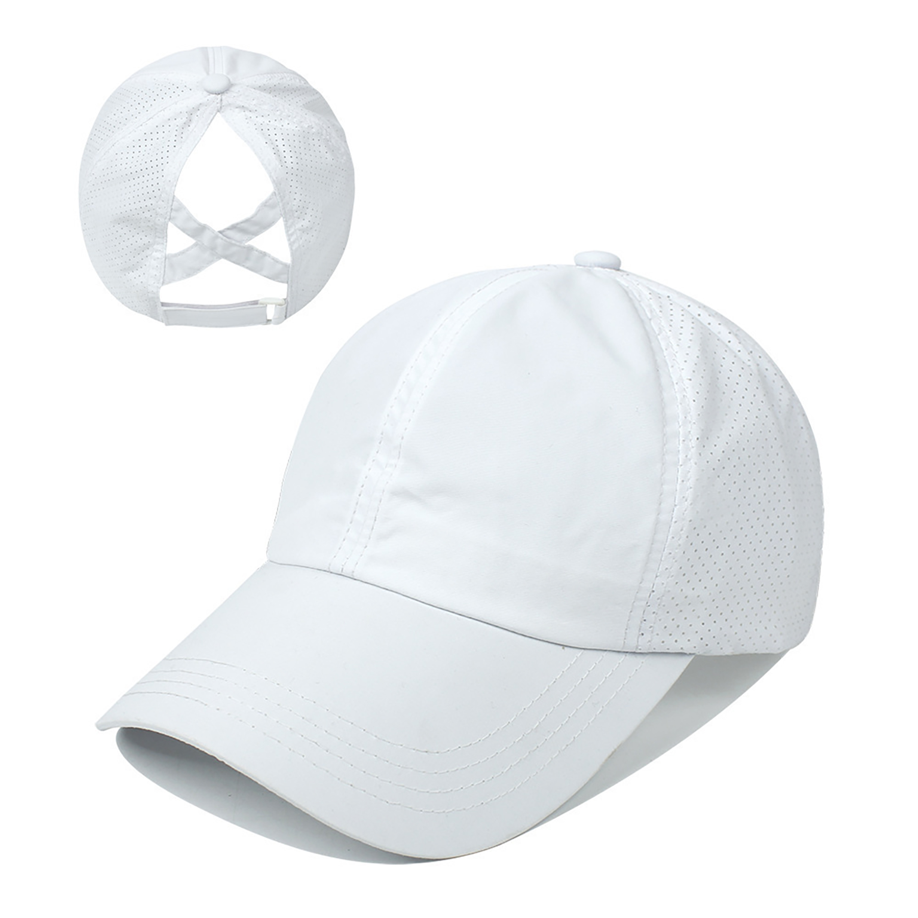 Ladies Crisscross Back Ponytail Cap 9